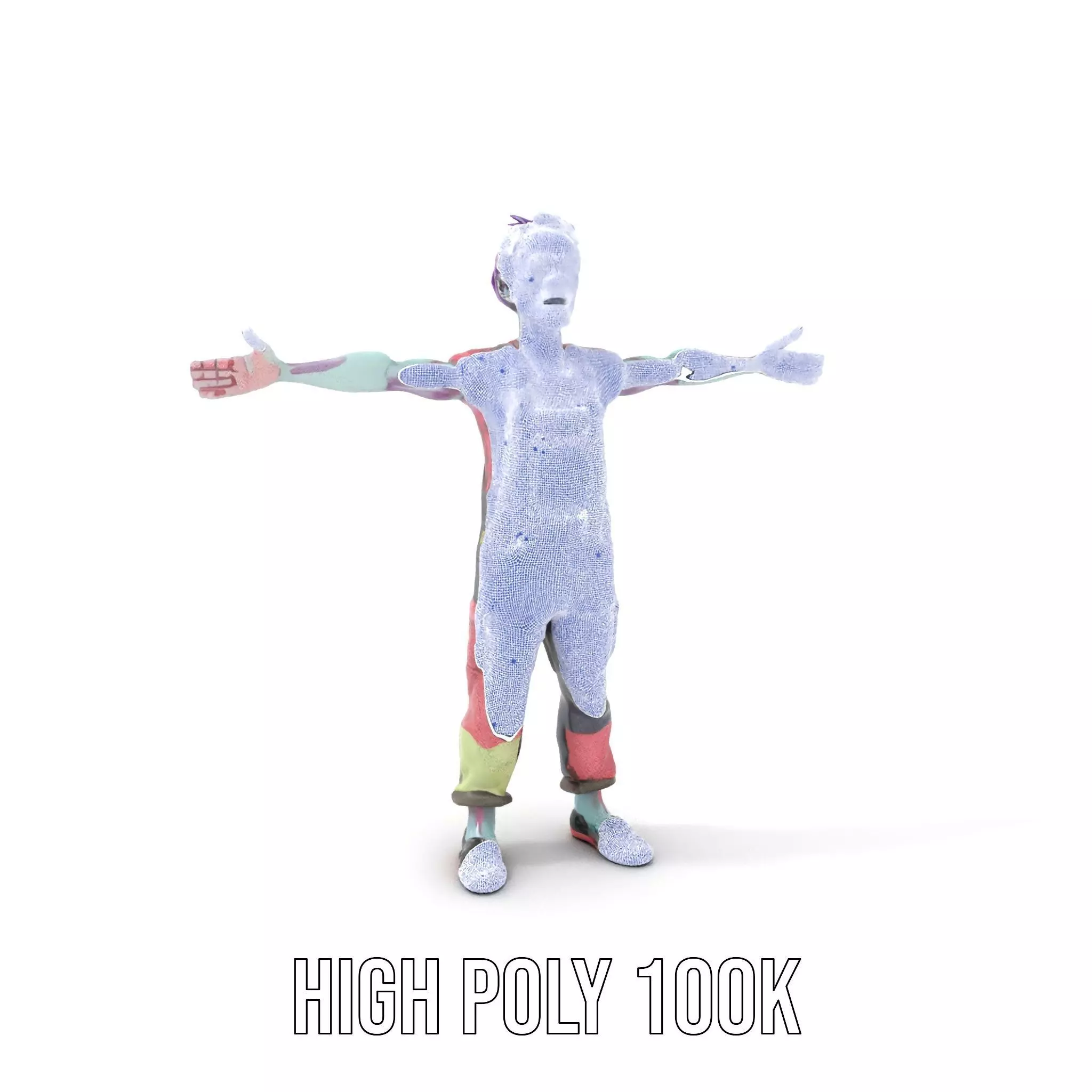 Patchwork Zombie model pack Low-poly 3D model_4