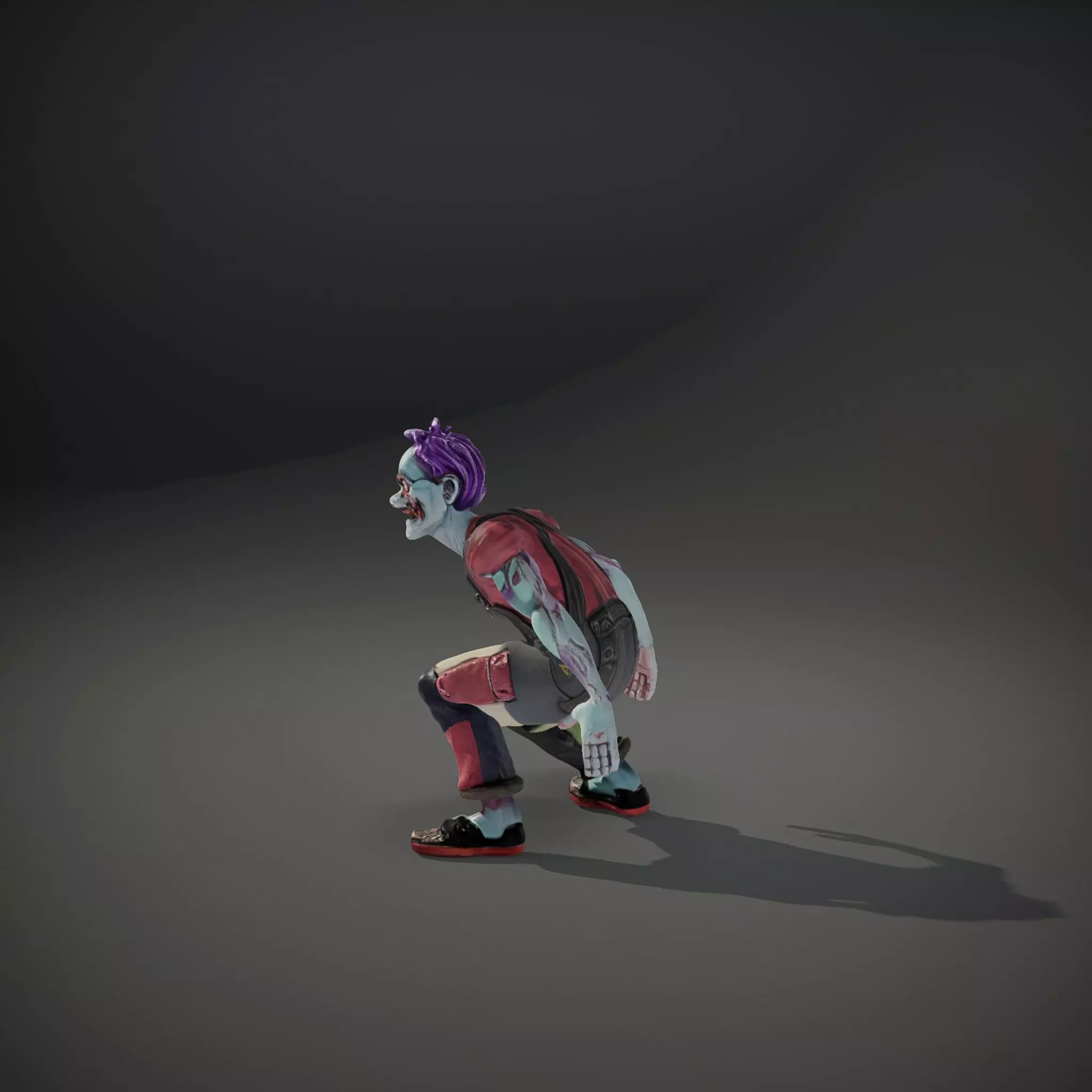 Patchwork Zombie model pack Low-poly 3D model_34