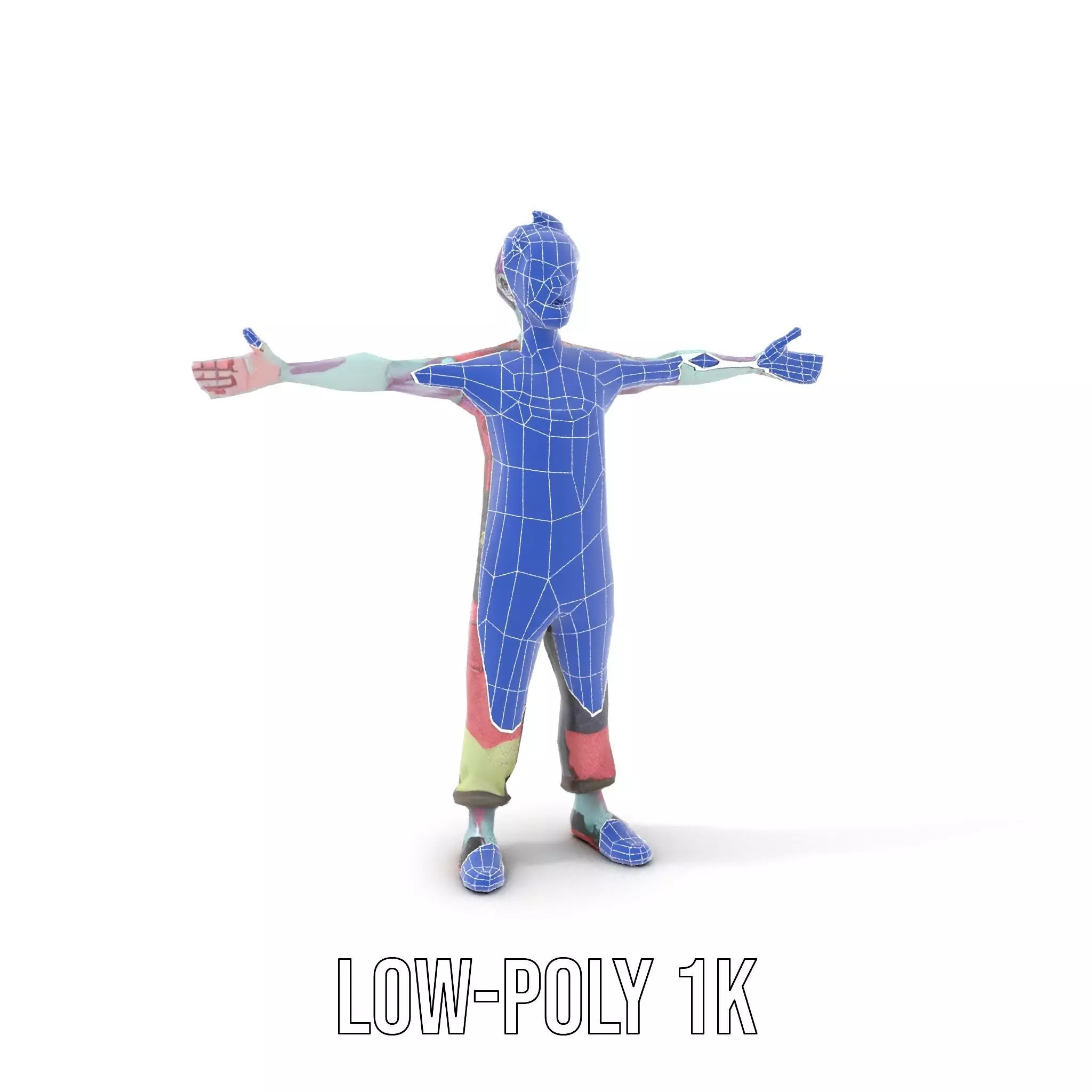 Patchwork Zombie model pack Low-poly 3D model_15