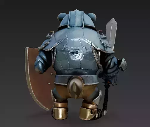 Medieval Bear Knight - 3D Printable Figurine