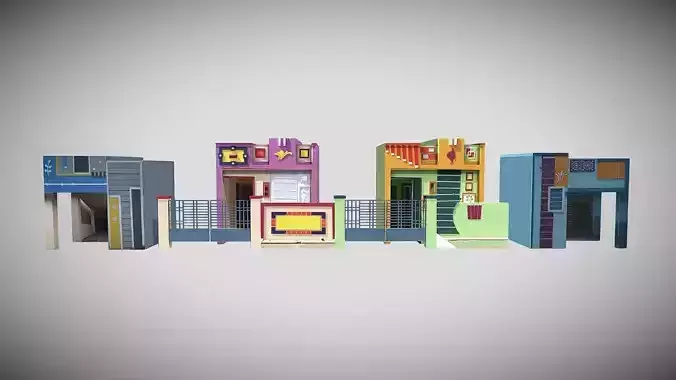 chennai Outskirts houses 3d modelling