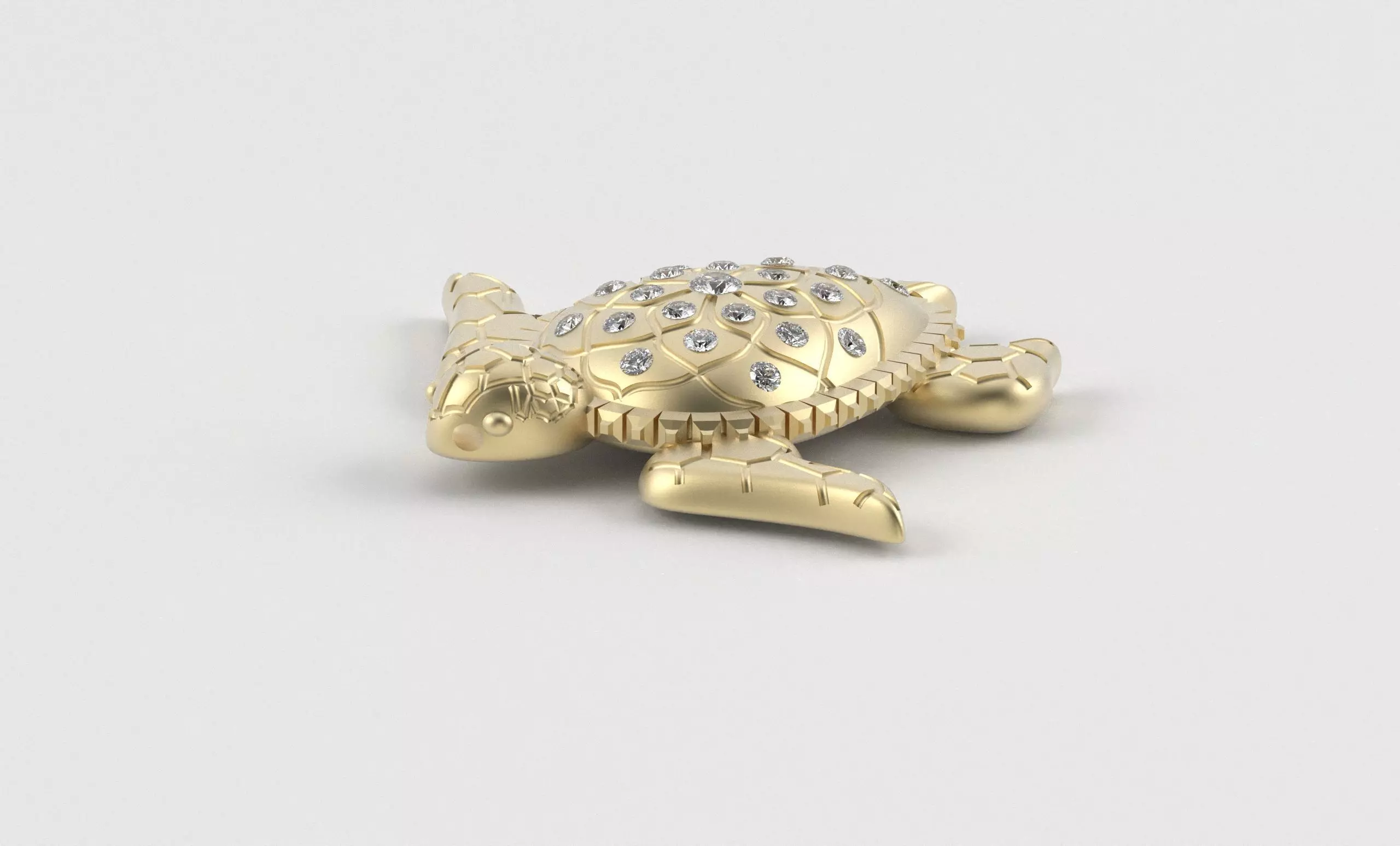 Turtle Pendant inspired by nature calm 3D print model_11