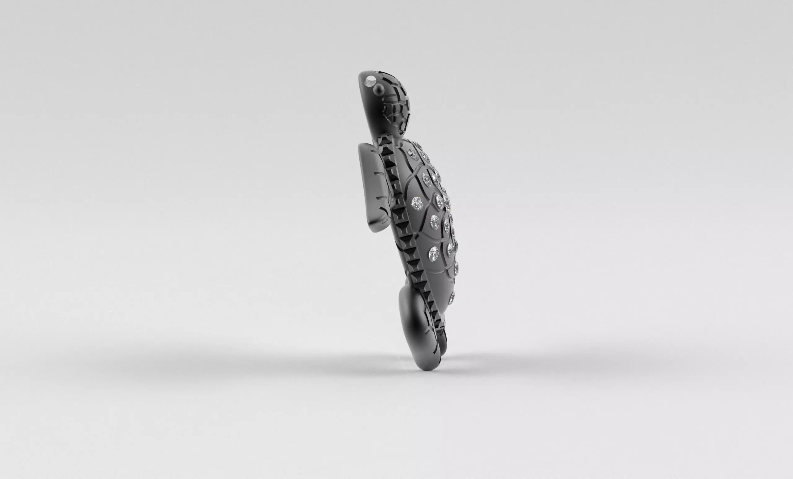 Turtle Pendant inspired by nature calm 3D print model_36