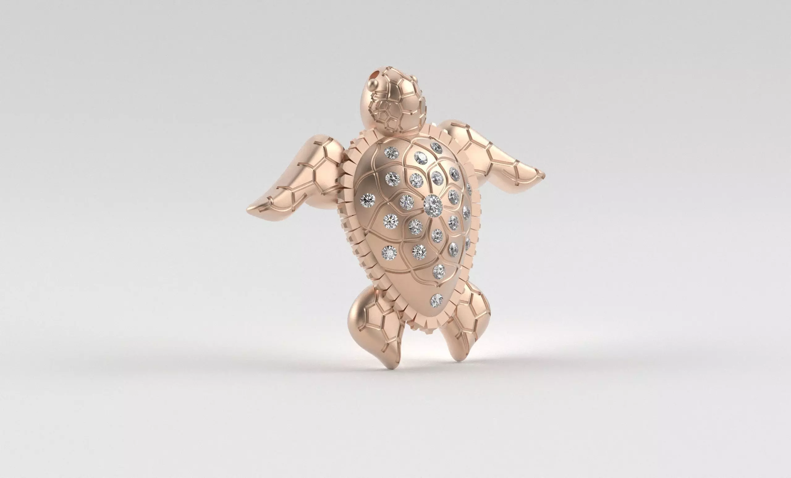 Turtle Pendant inspired by nature calm 3D print model_41