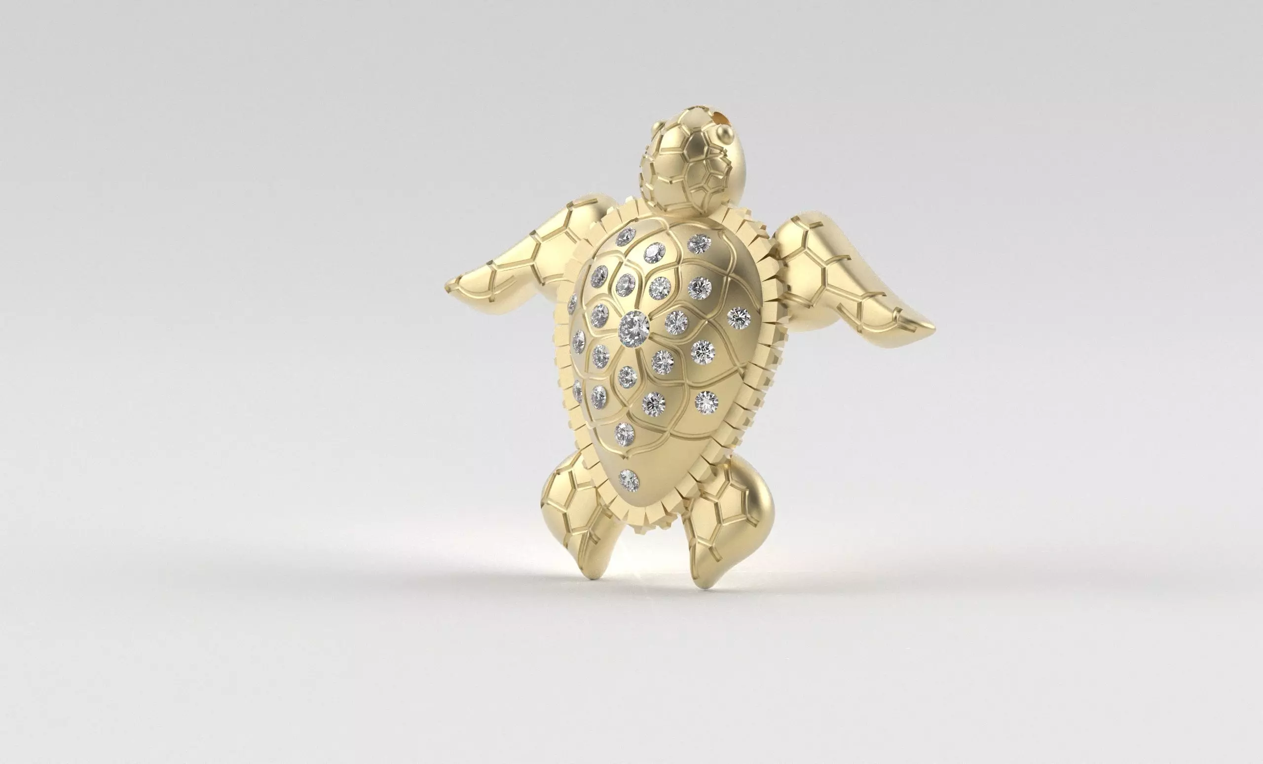 Turtle Pendant inspired by nature calm 3D print model_27