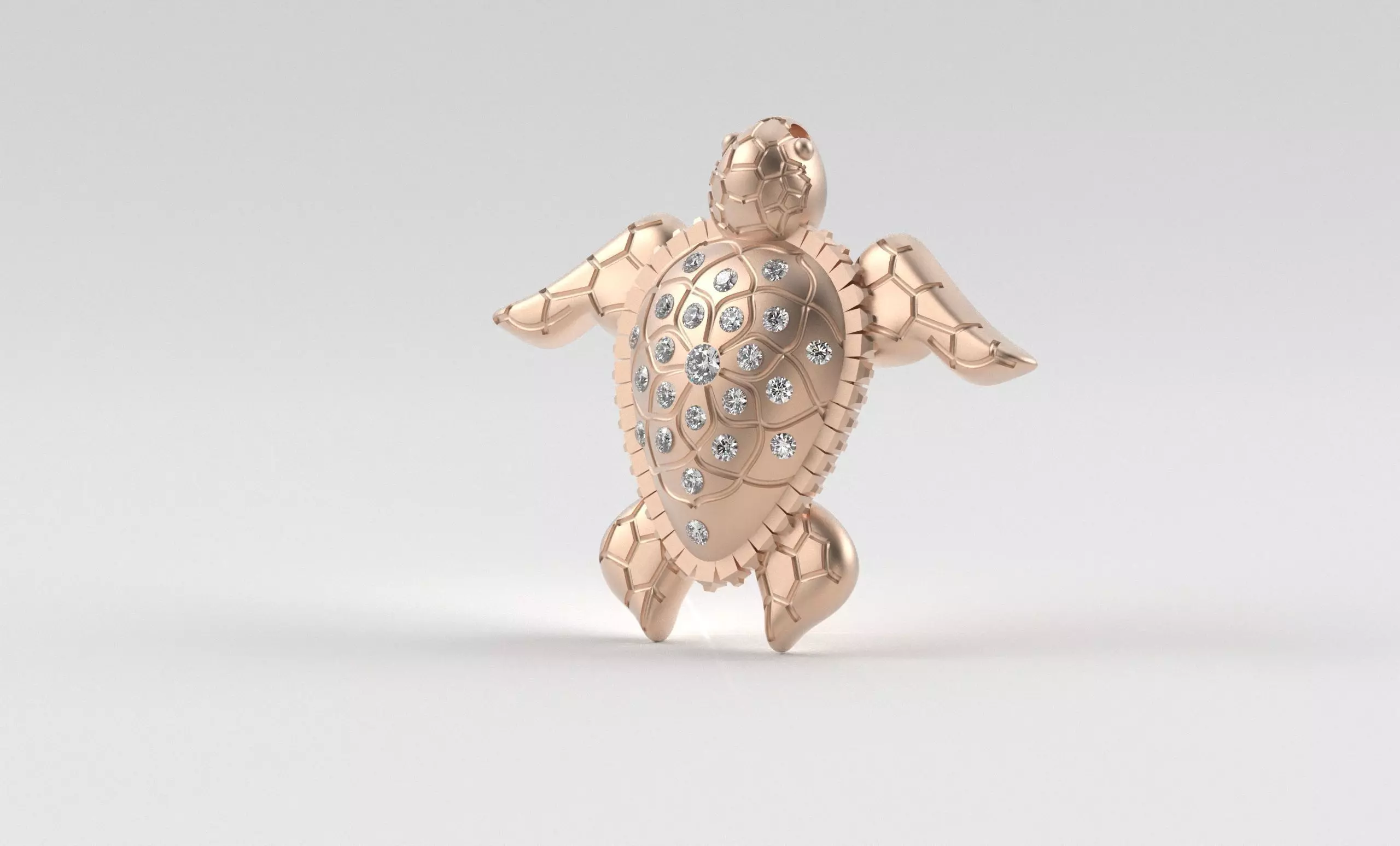 Turtle Pendant inspired by nature calm 3D print model_25