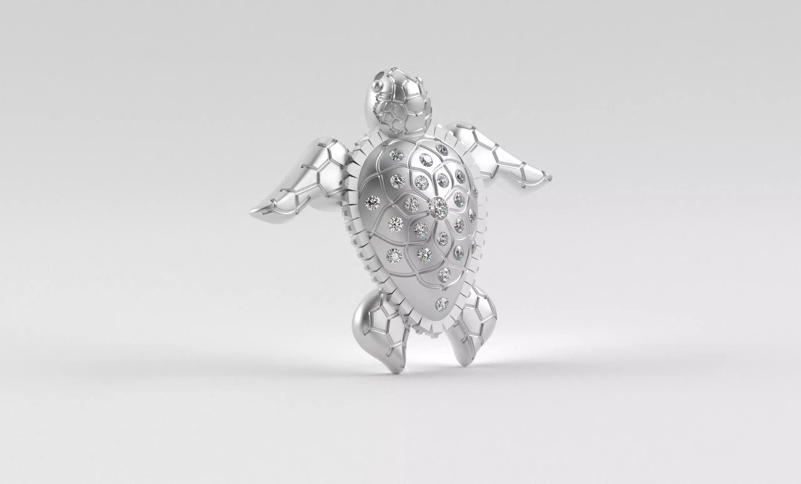 Turtle Pendant inspired by nature calm 3D print model_42