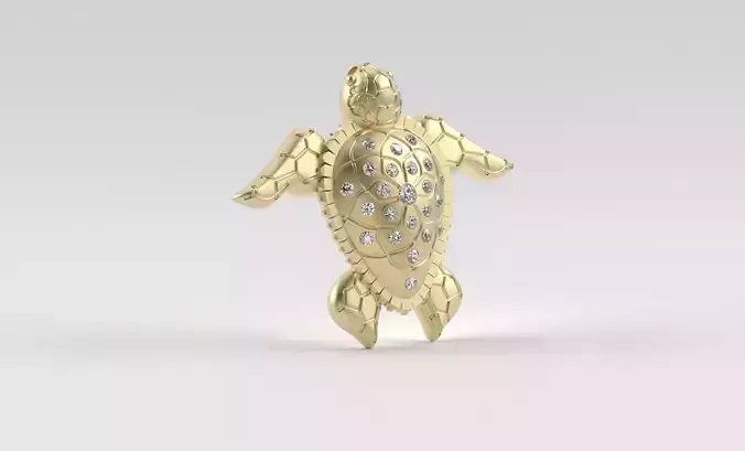 Turtle Pendant inspired by nature calm