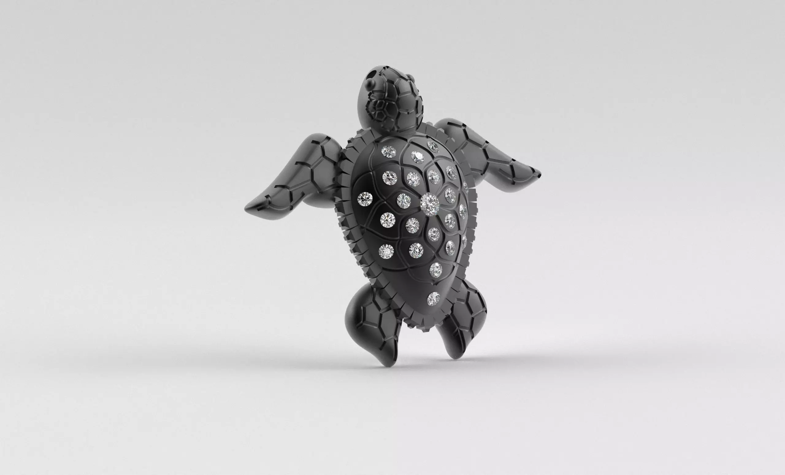 Turtle Pendant inspired by nature calm 3D print model_40