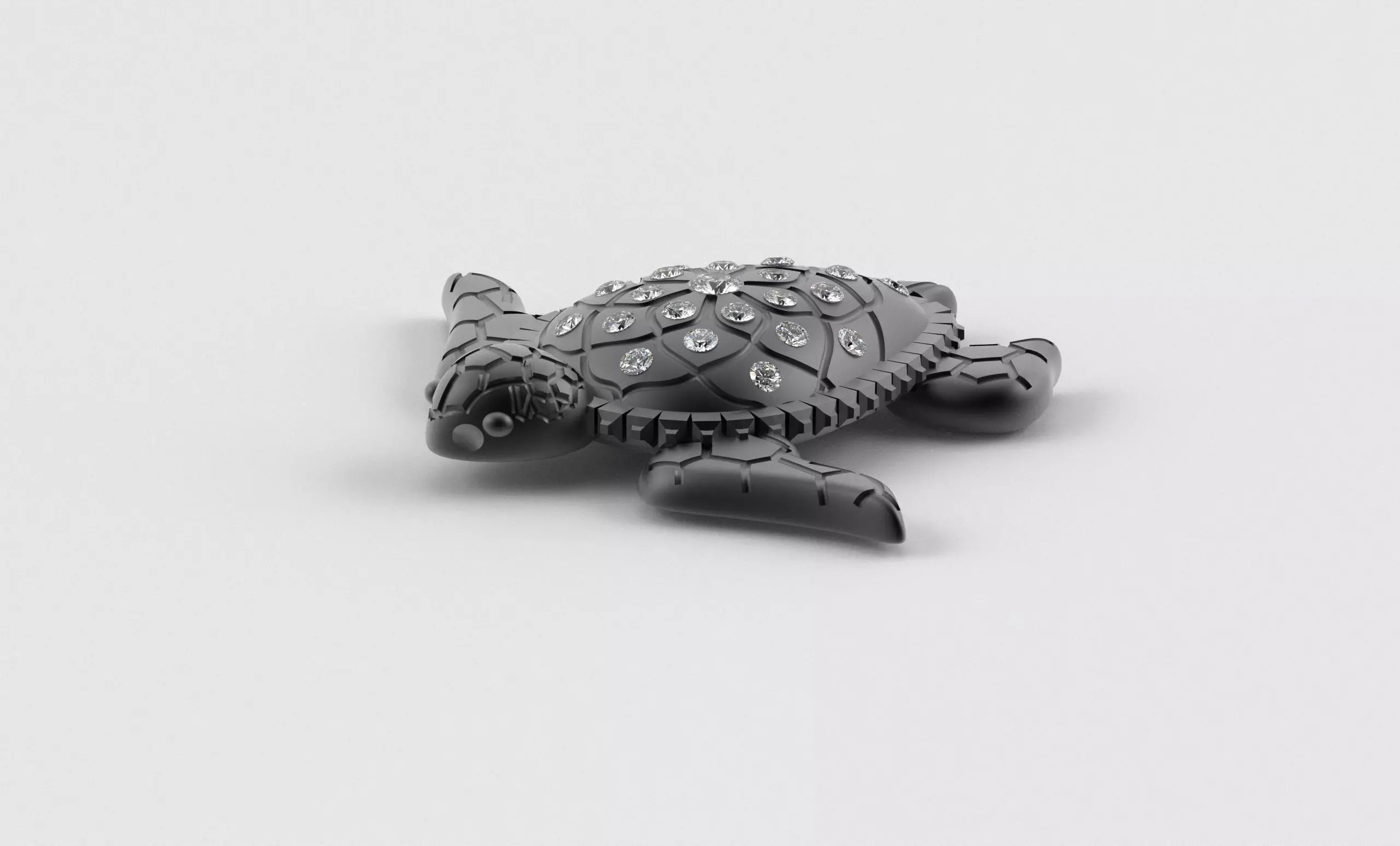 Turtle Pendant inspired by nature calm 3D print model_8