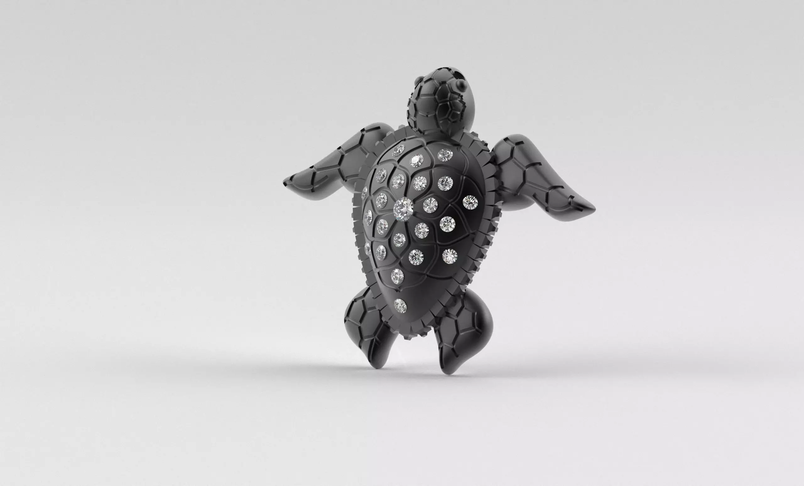 Turtle Pendant inspired by nature calm 3D print model_24