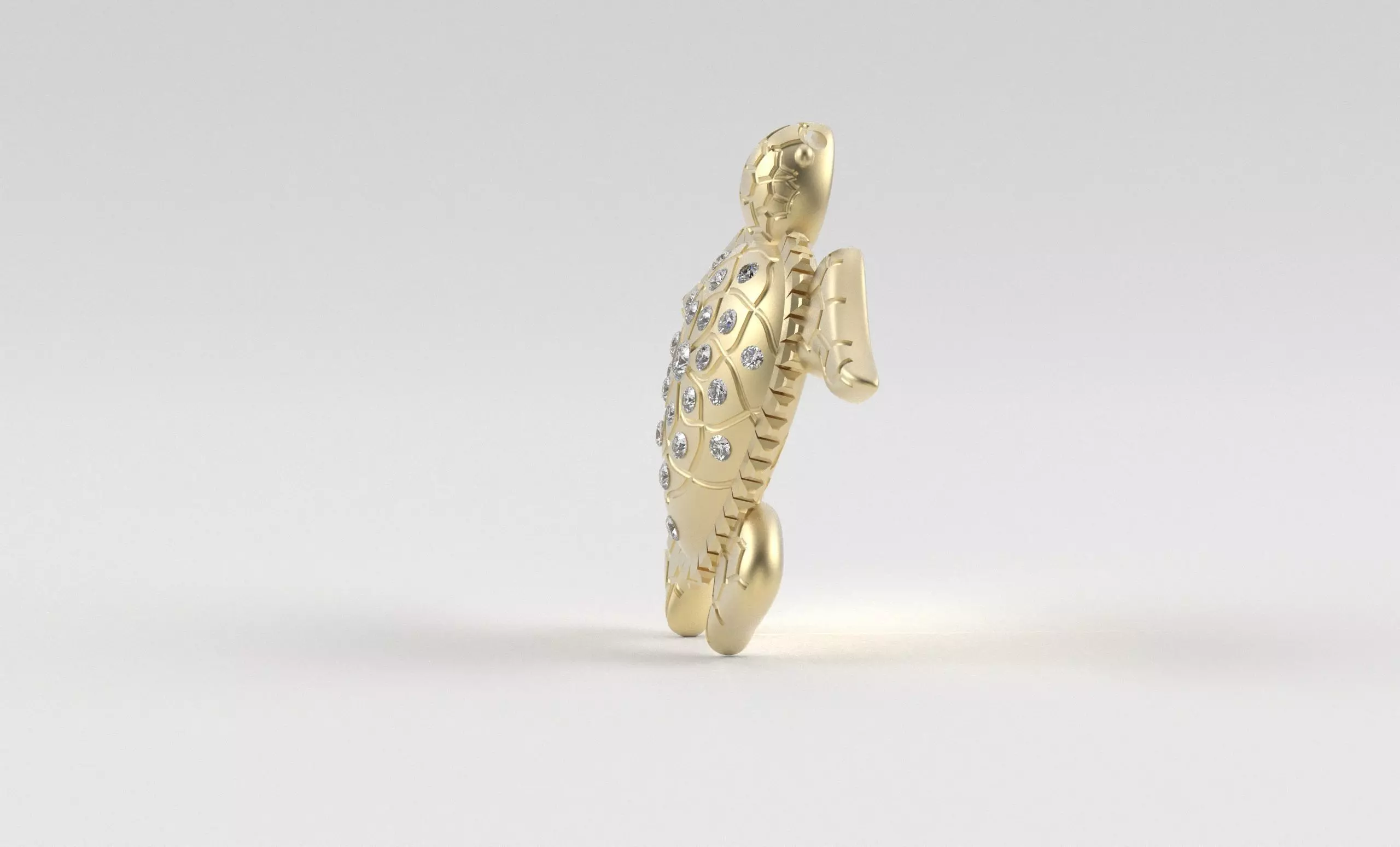 Turtle Pendant inspired by nature calm 3D print model_31