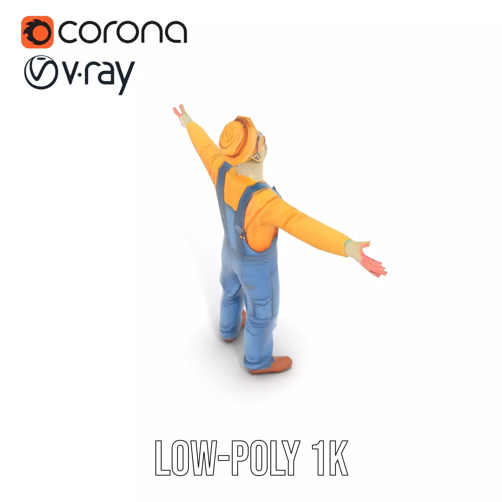 Zany Zombie Character model pack Low-poly 3D model_28