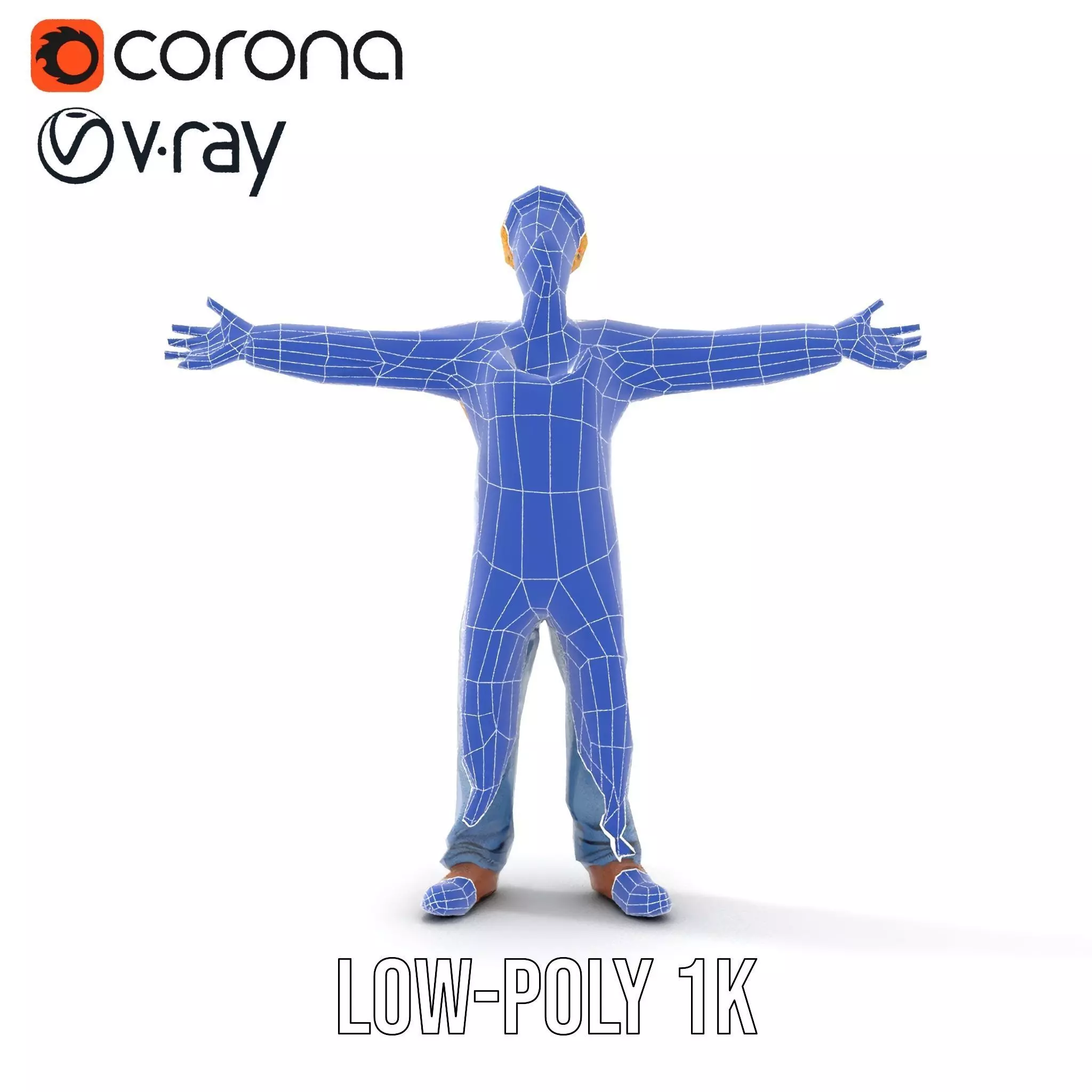 Zany Zombie Character model pack Low-poly 3D model_30