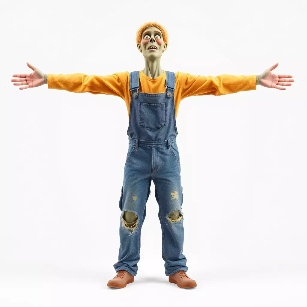 Zany Zombie Character model pack Low-poly 3D model_2