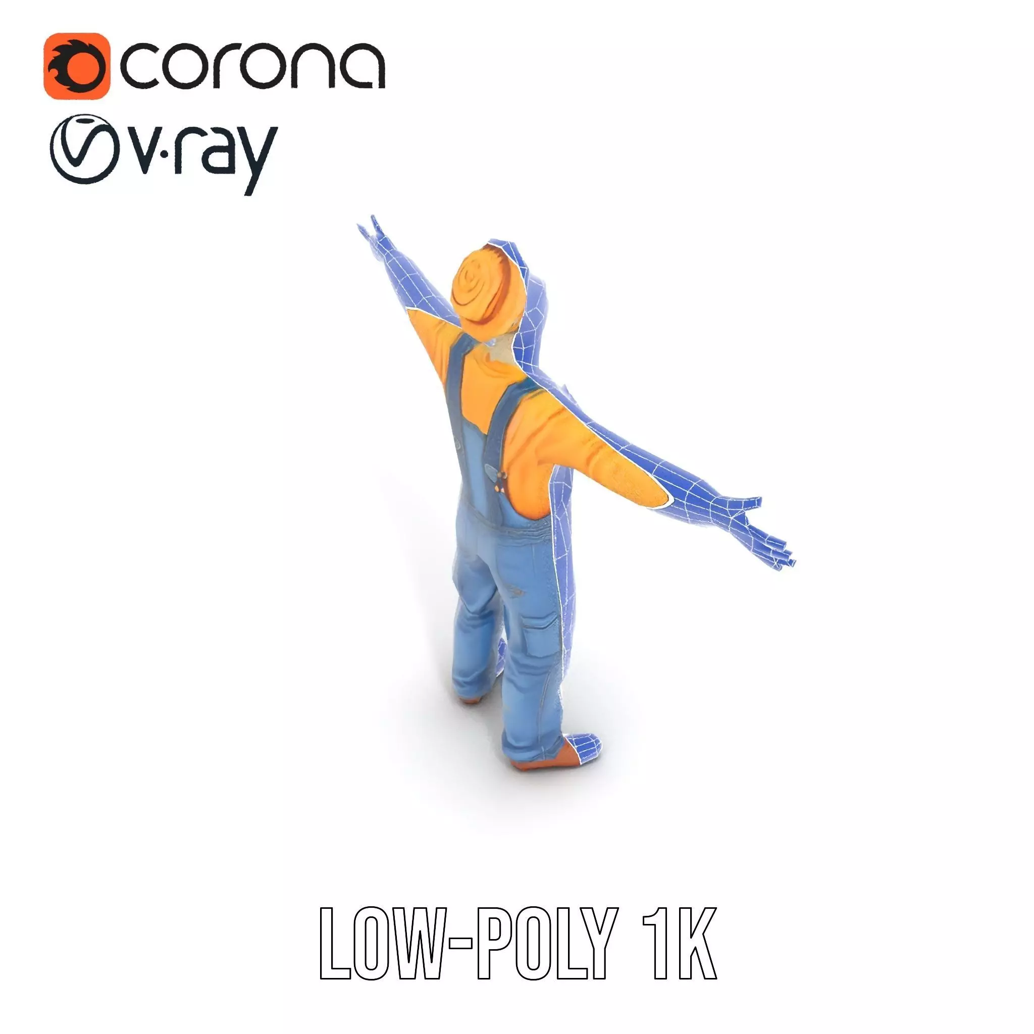 Zany Zombie Character model pack Low-poly 3D model_11