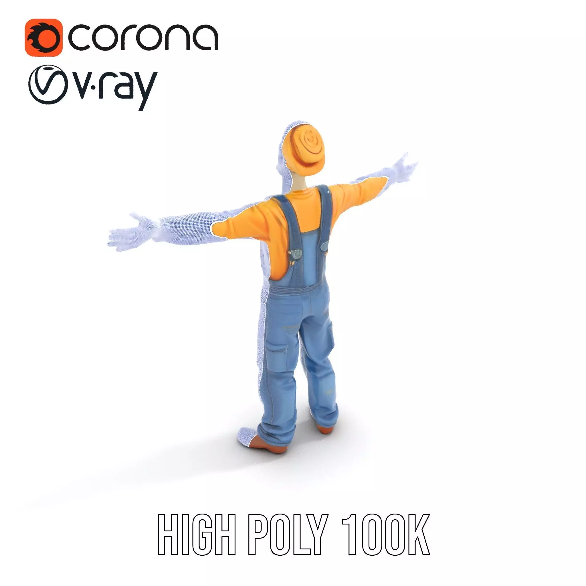 Zany Zombie Character model pack Low-poly 3D model_23