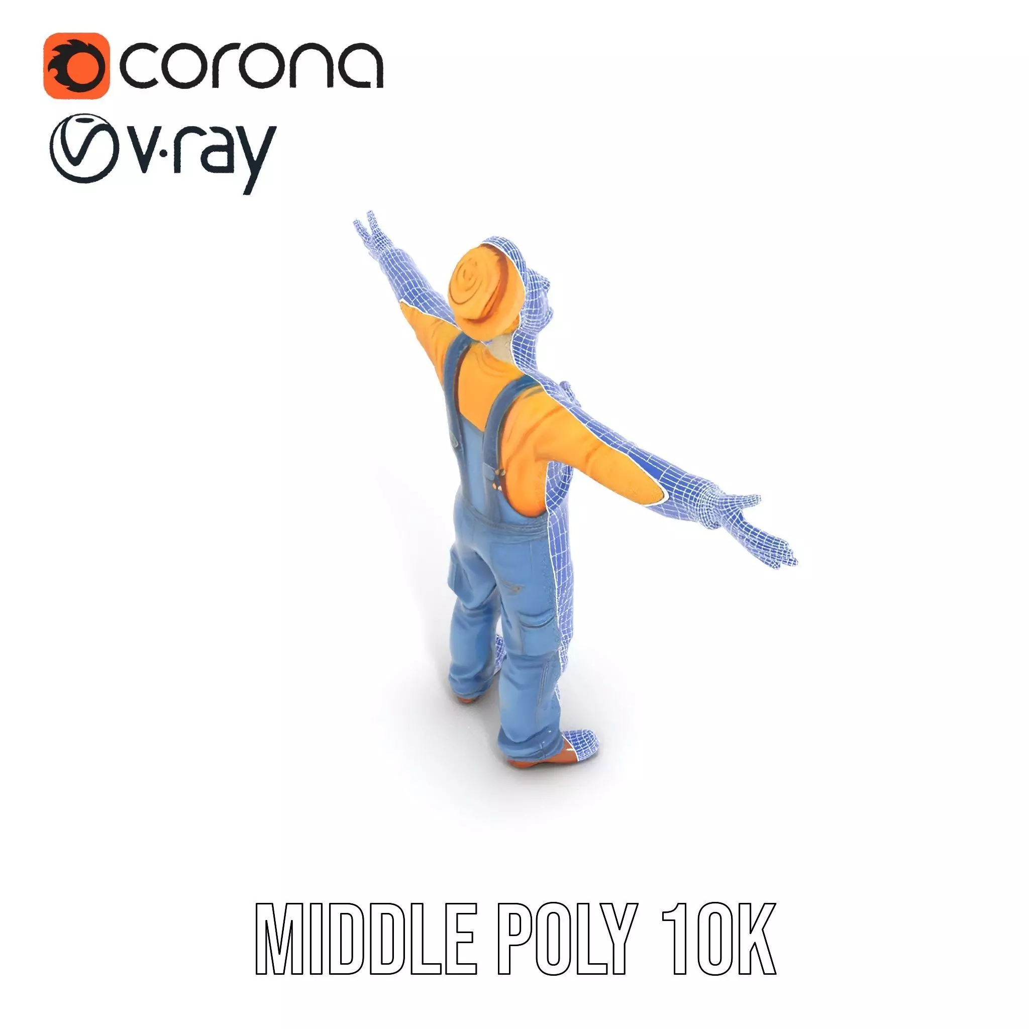 Zany Zombie Character model pack Low-poly 3D model_13