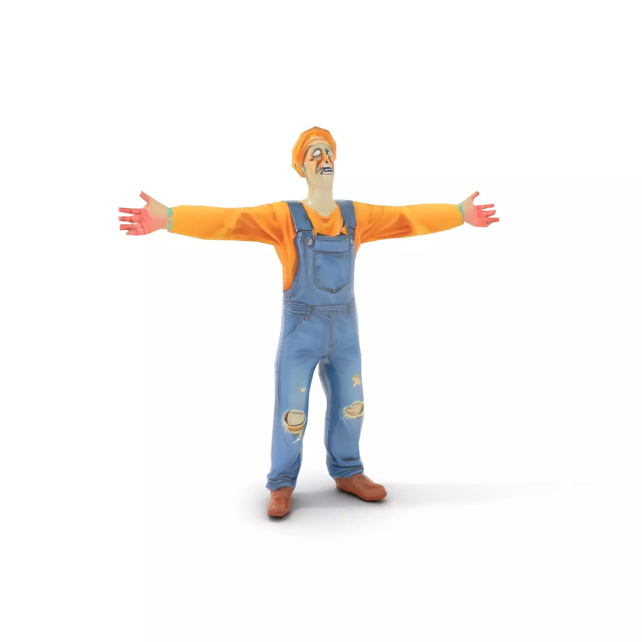 Zany Zombie Character model pack Low-poly 3D model_7