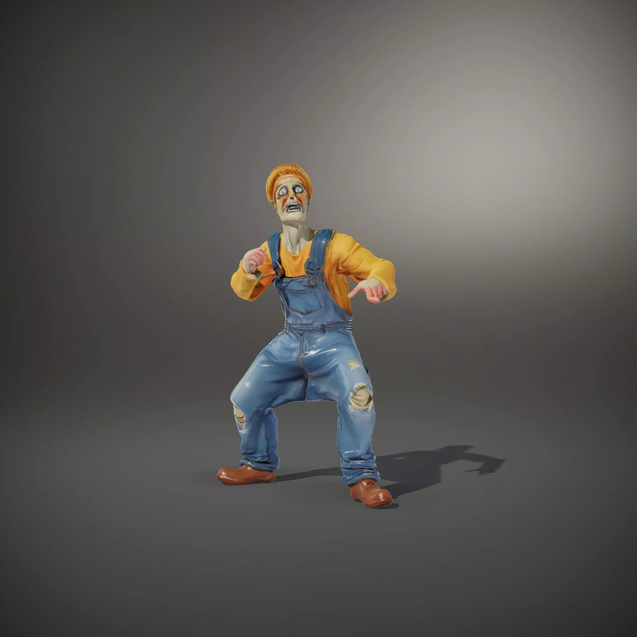 Zany Zombie Character model pack Low-poly 3D model_34