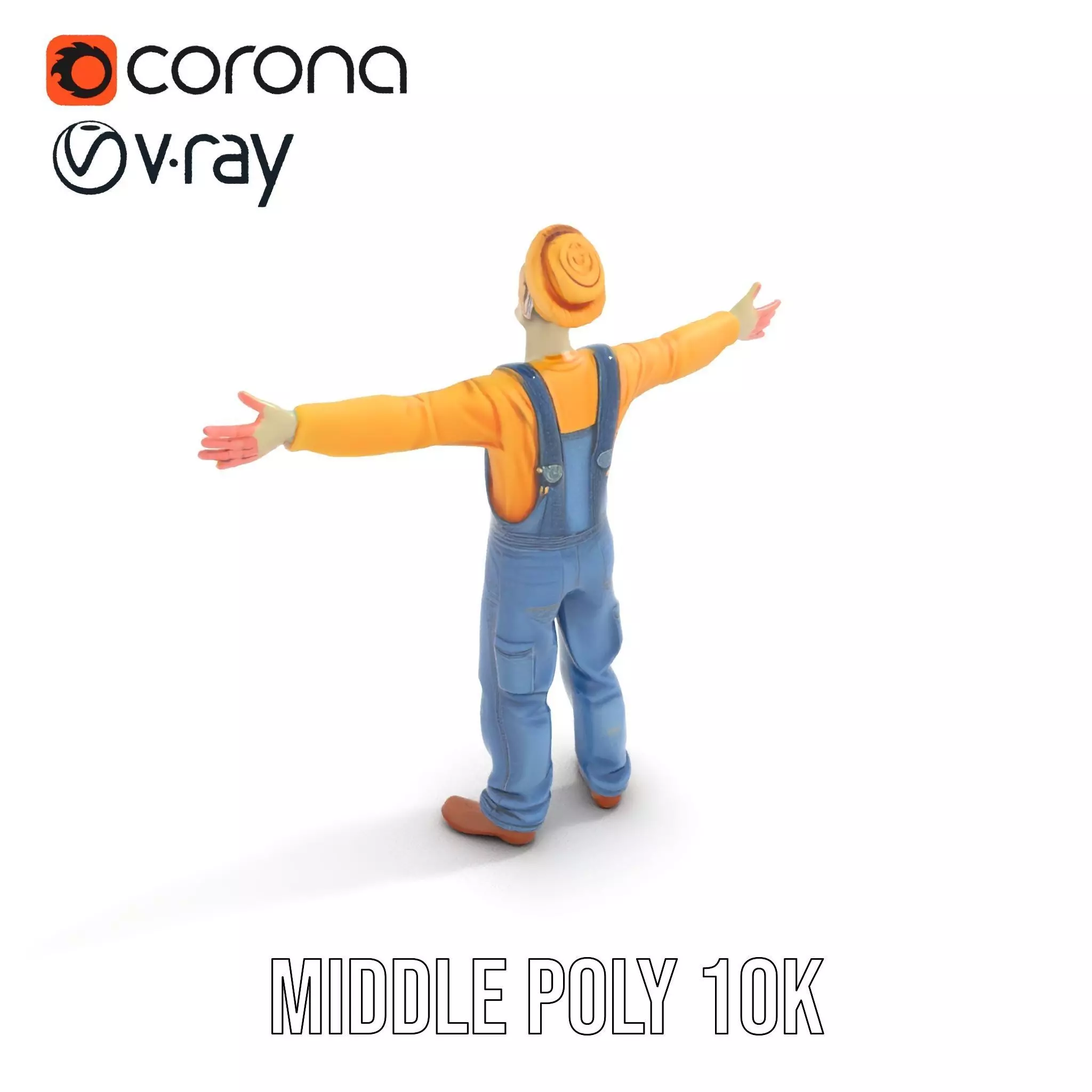 Zany Zombie Character model pack Low-poly 3D model_5