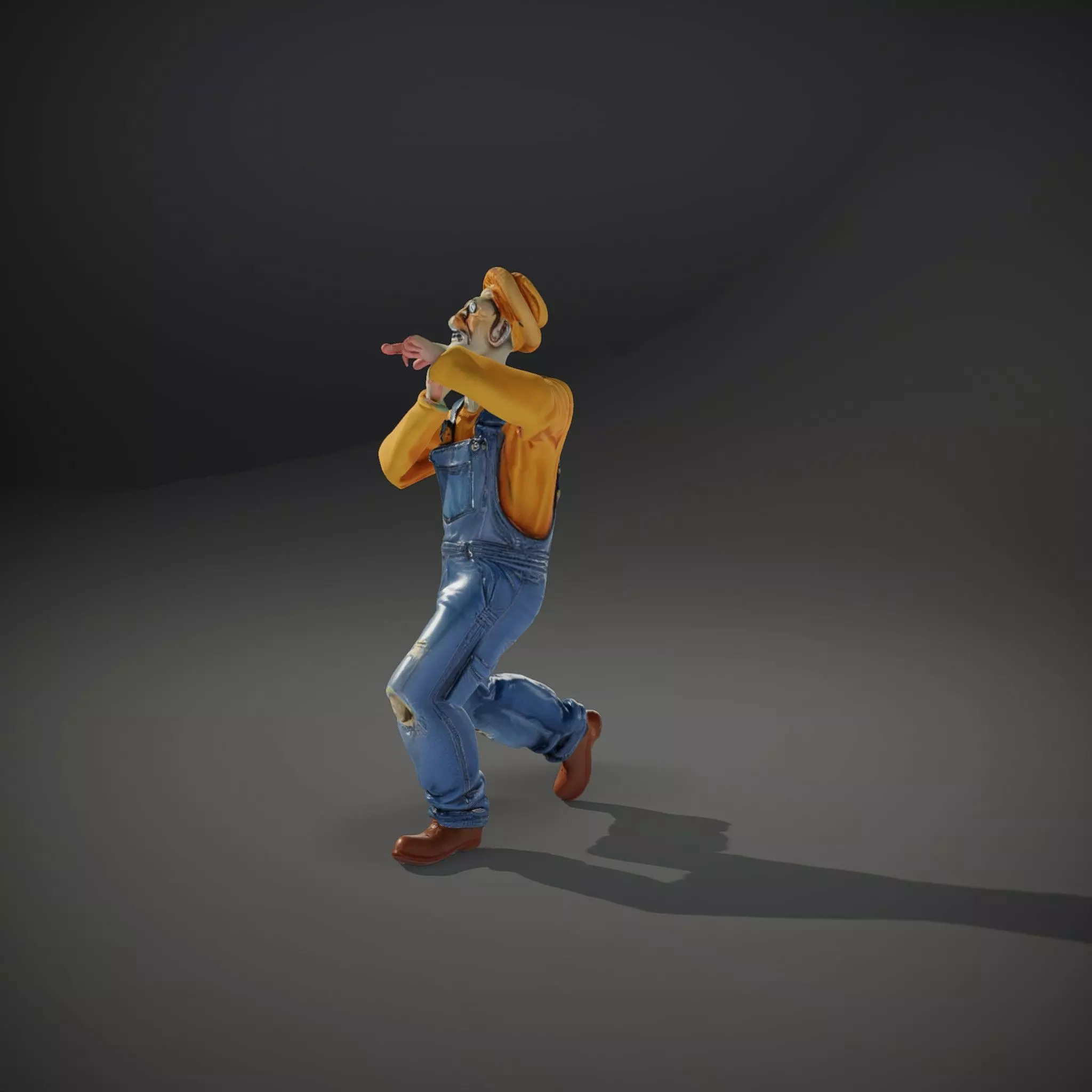 Zany Zombie Character model pack Low-poly 3D model_33