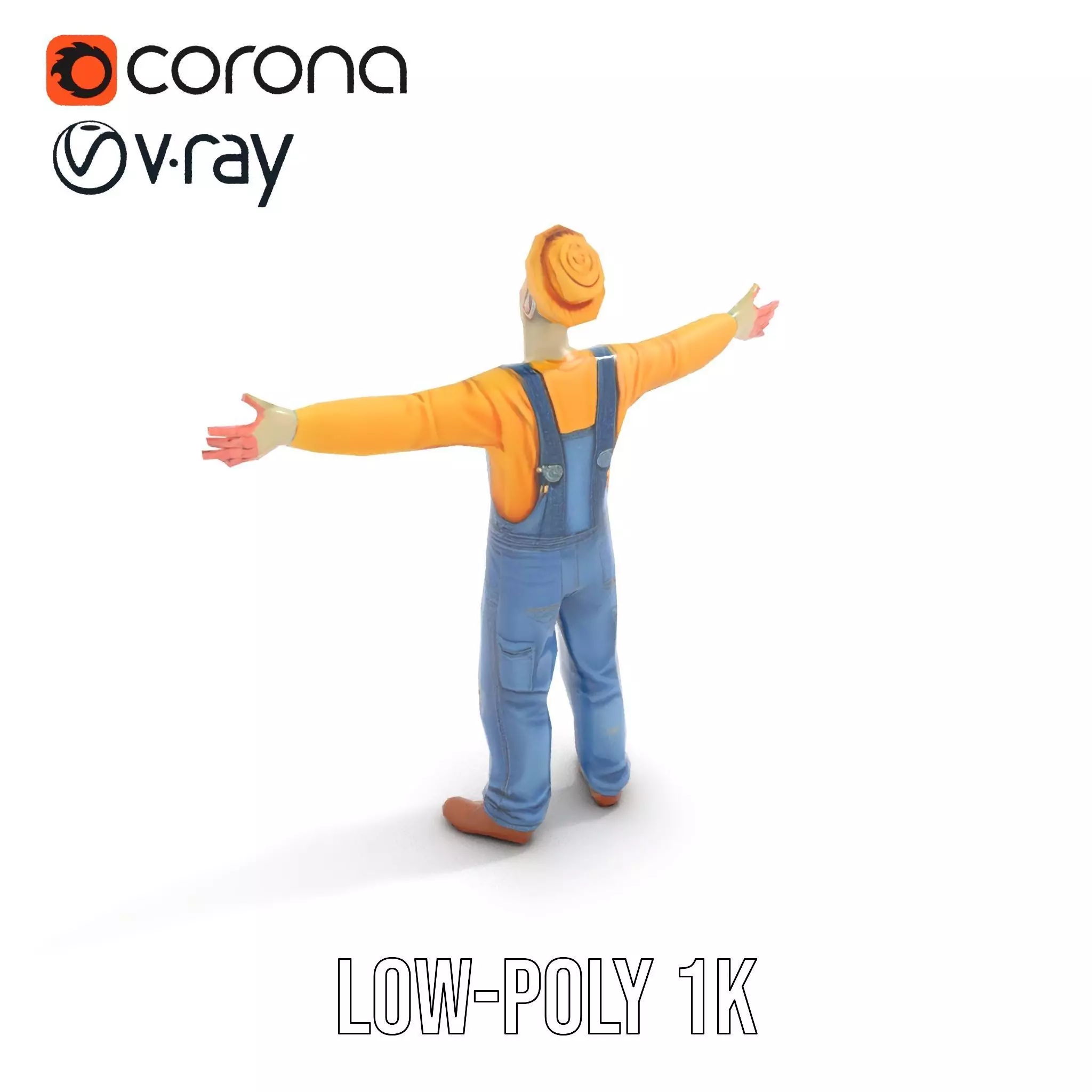 Zany Zombie Character model pack Low-poly 3D model_14