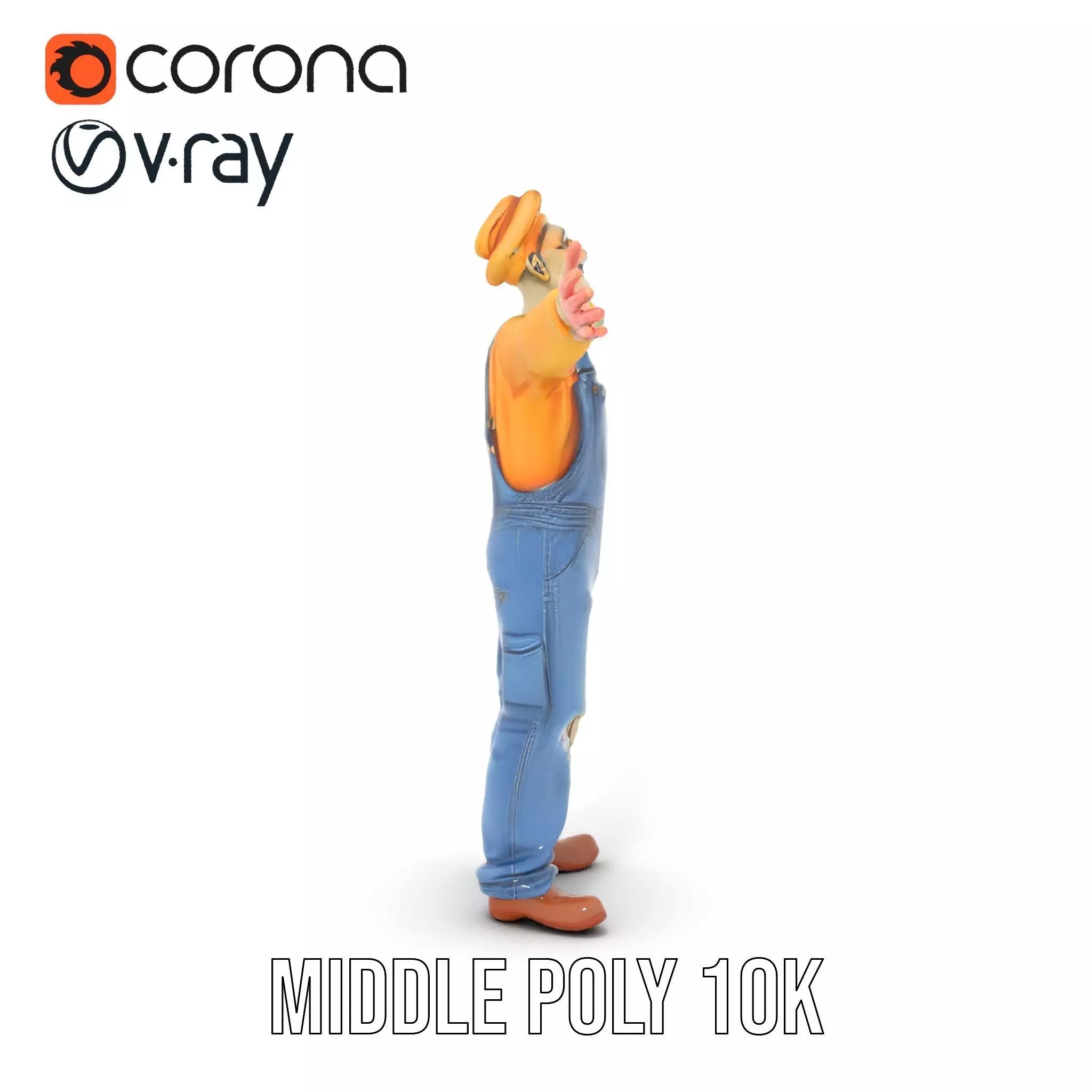 Zany Zombie Character model pack Low-poly 3D model_19