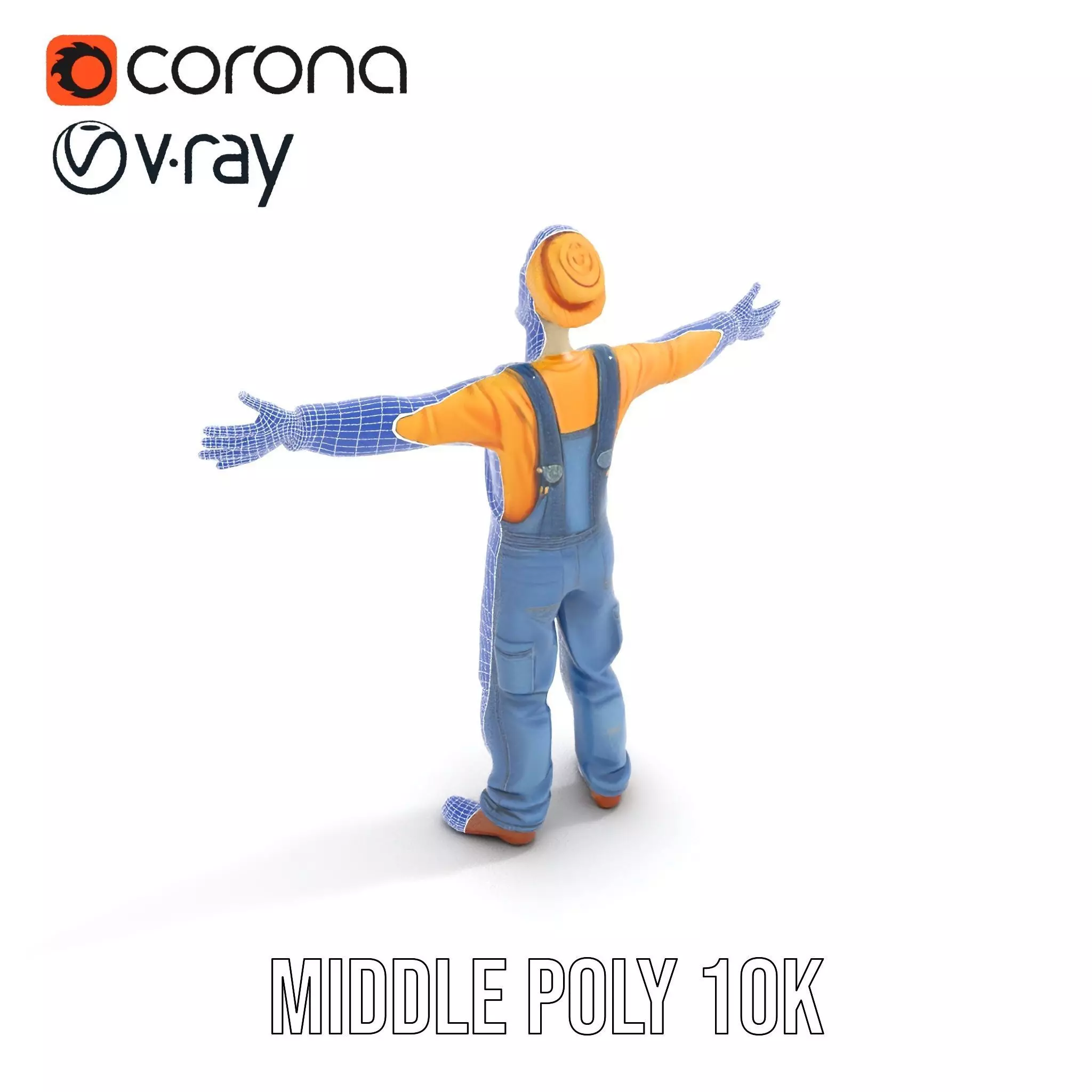 Zany Zombie Character model pack Low-poly 3D model_24