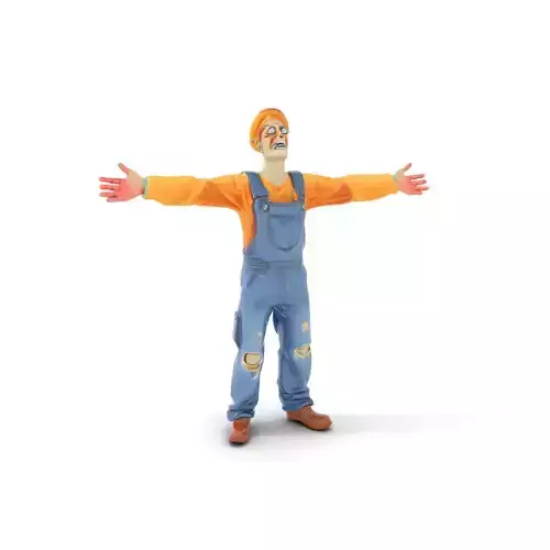 Zany Zombie Character model pack Low-poly 3D model