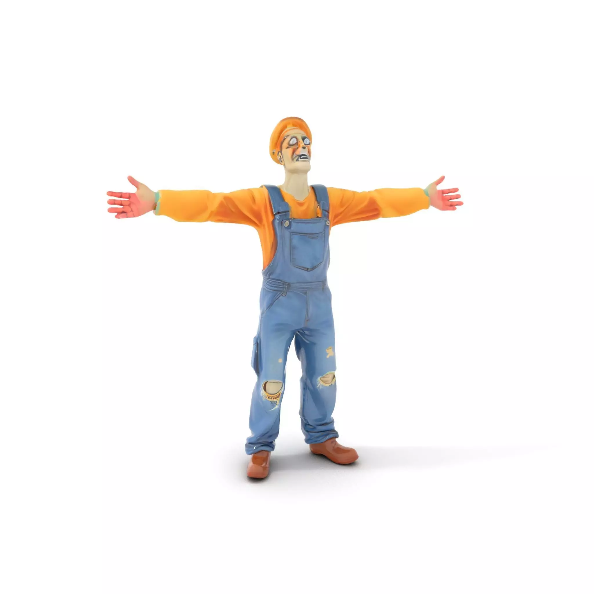 Zany Zombie Character model pack Low-poly 3D model_0