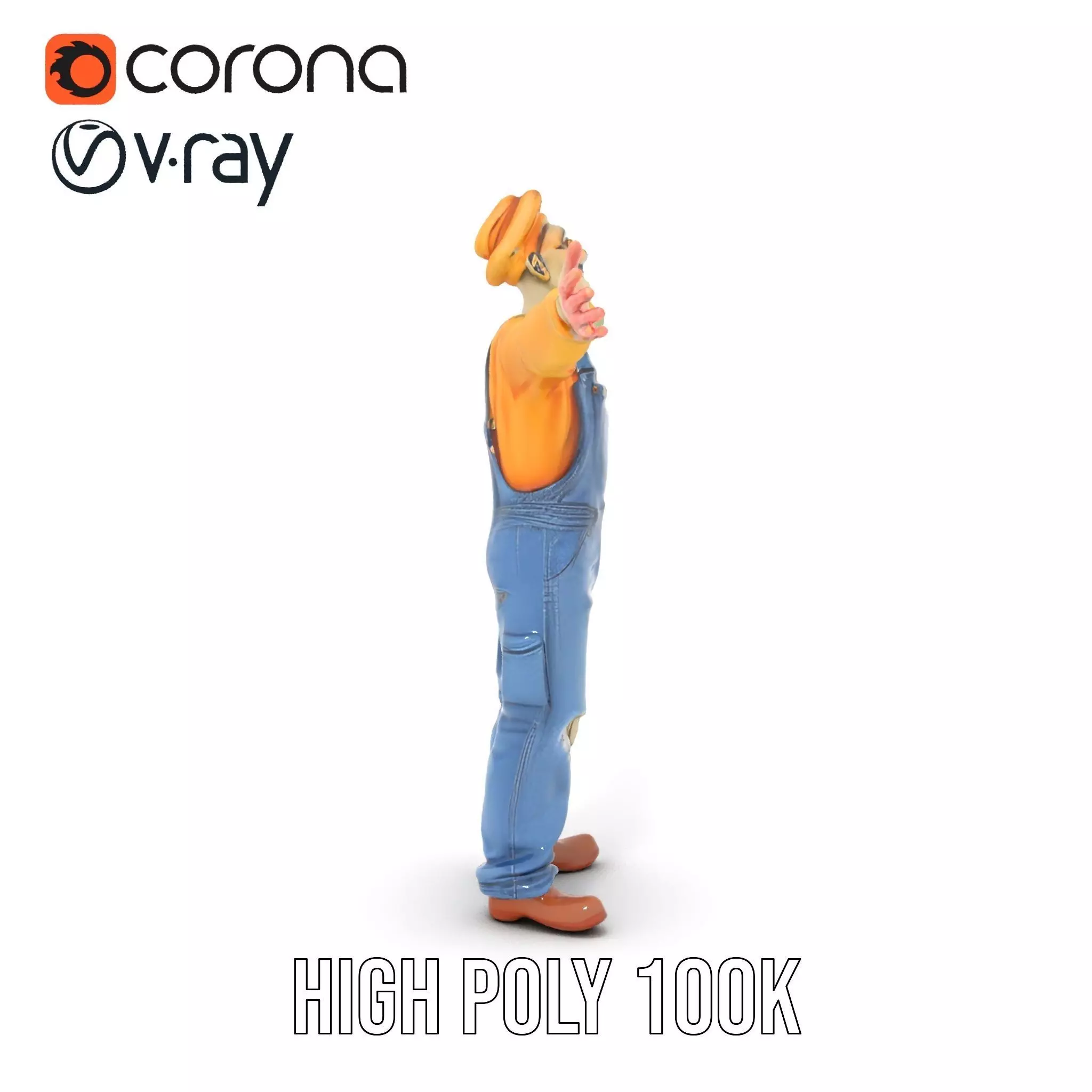 Zany Zombie Character model pack Low-poly 3D model_12