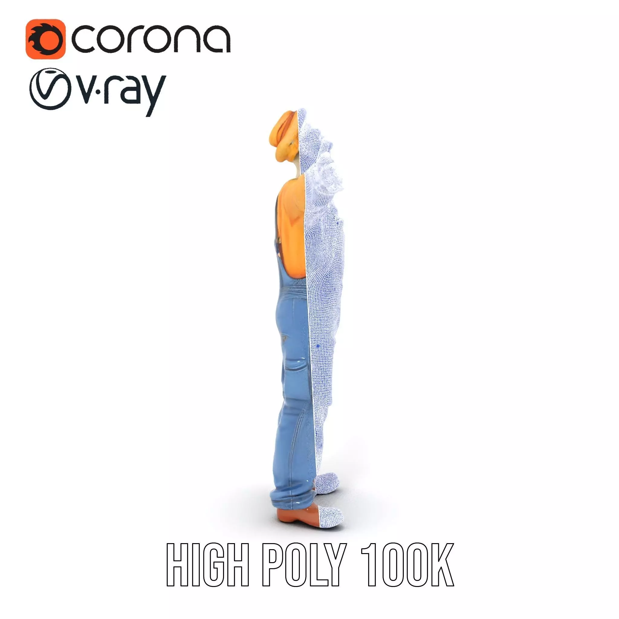 Zany Zombie Character model pack Low-poly 3D model_32