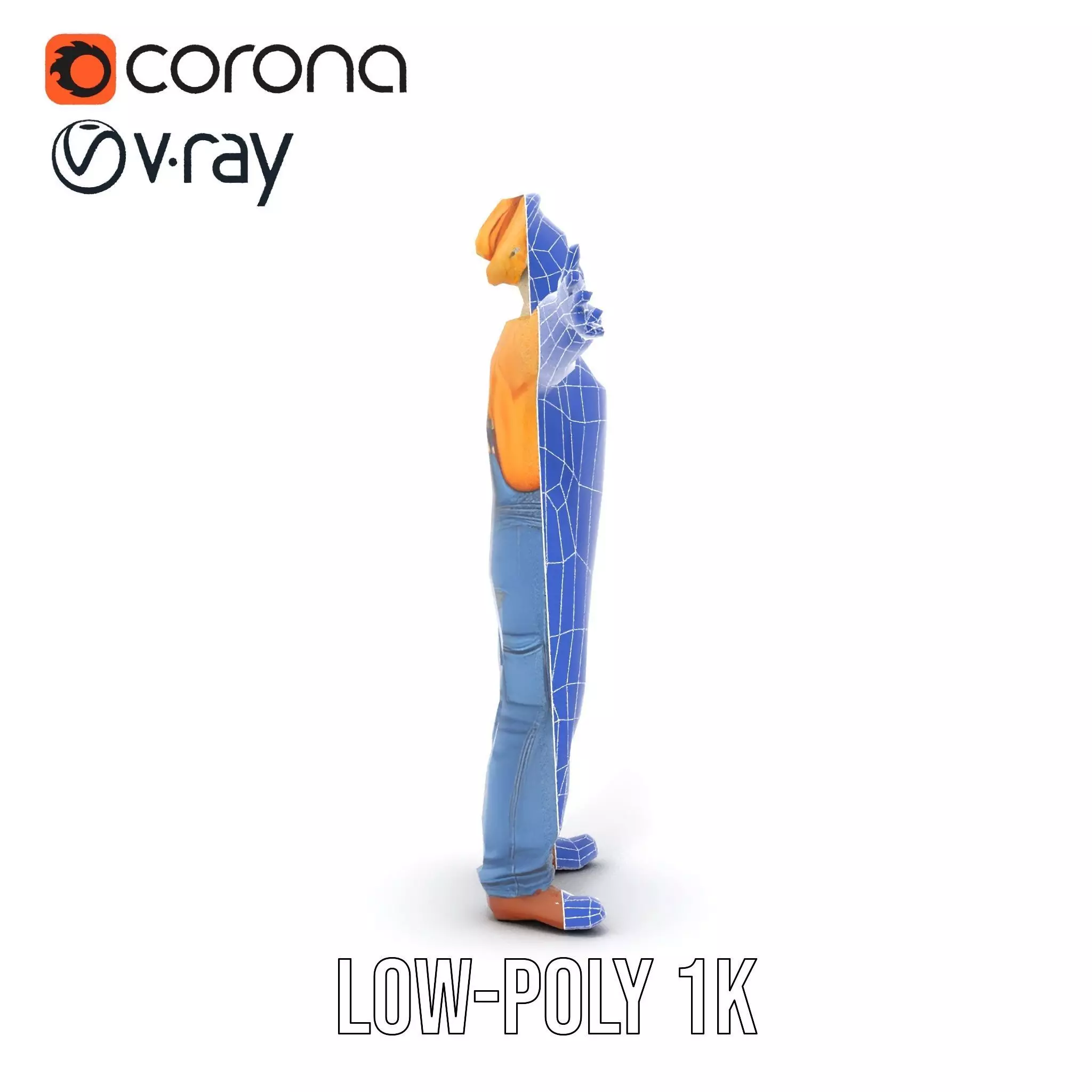 Zany Zombie Character model pack Low-poly 3D model_25