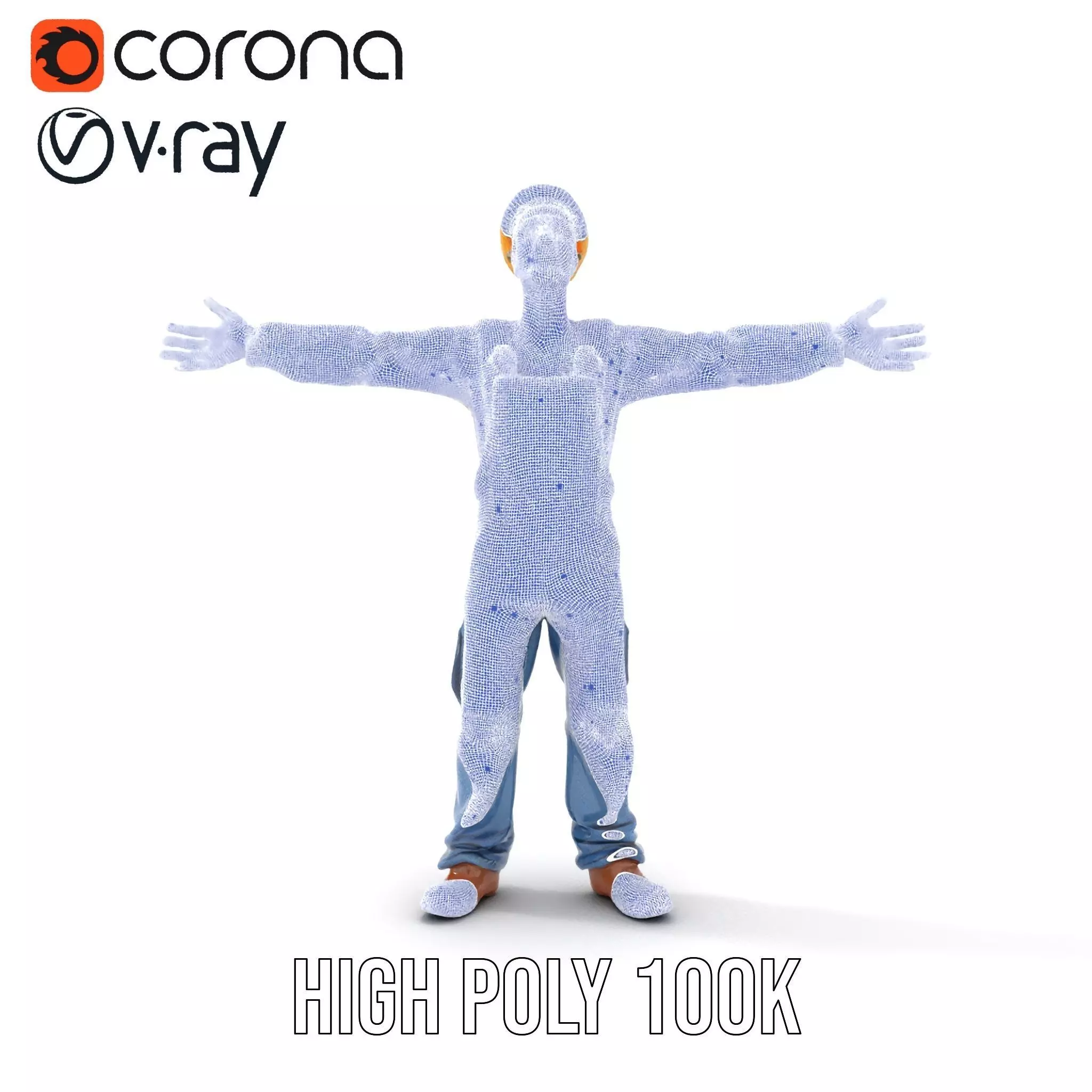 Zany Zombie Character model pack Low-poly 3D model_26