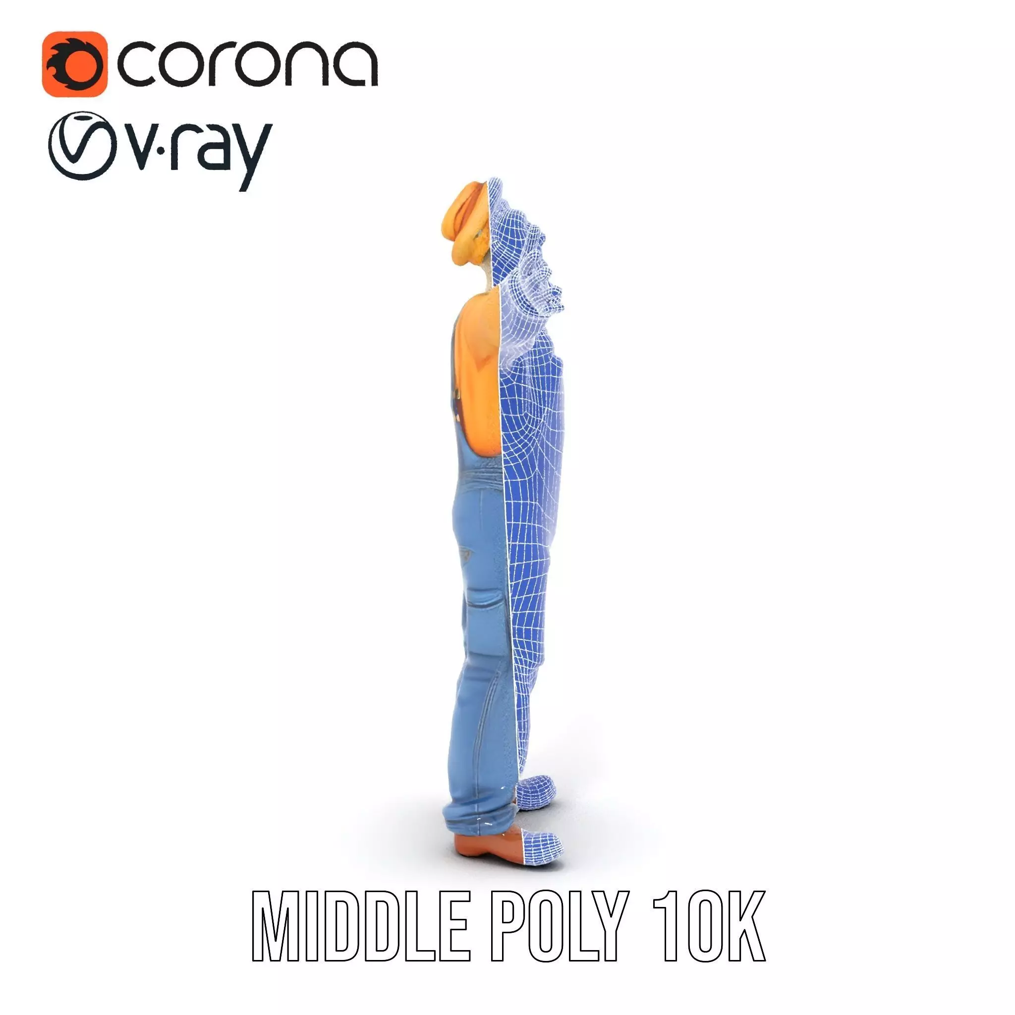 Zany Zombie Character model pack Low-poly 3D model_29