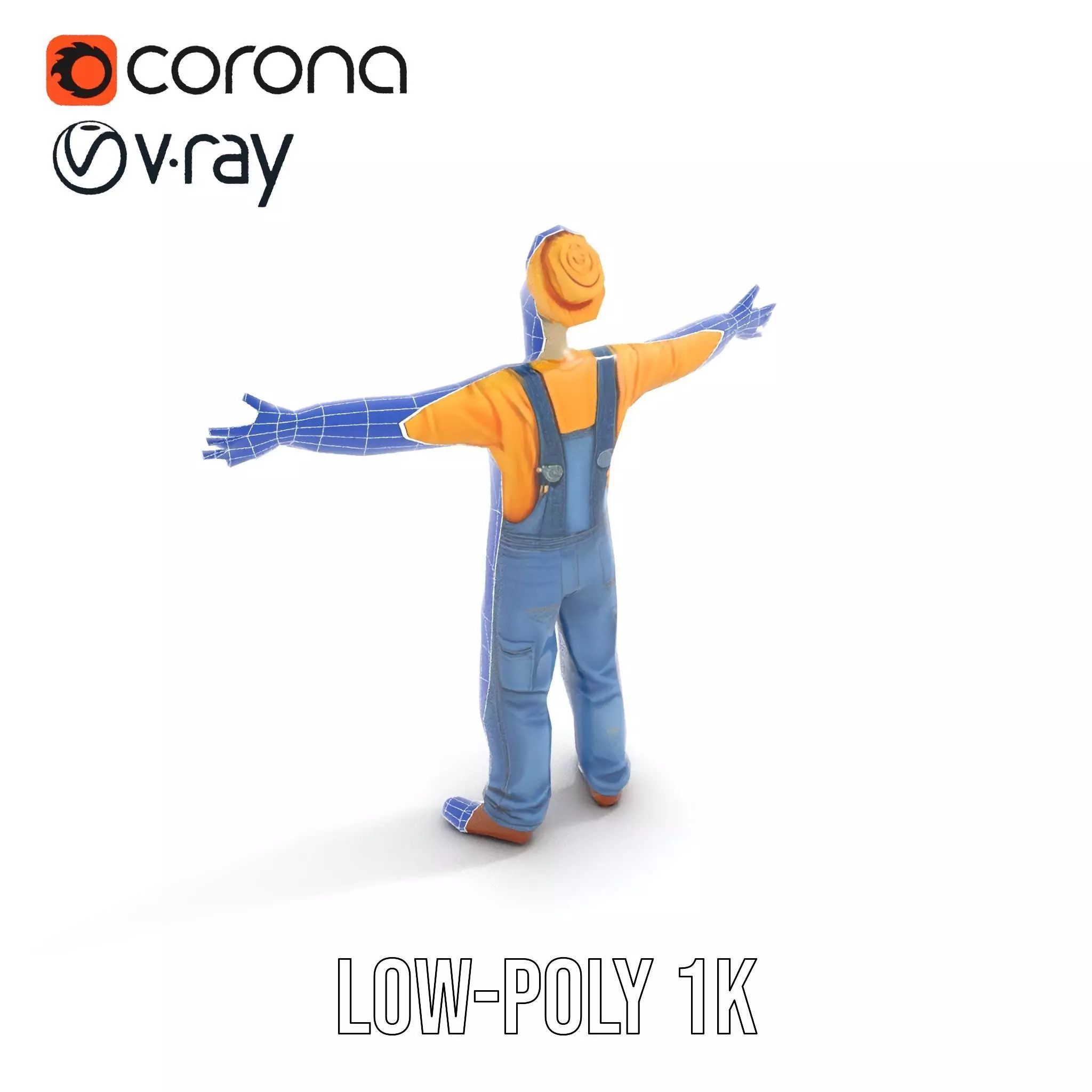 Zany Zombie Character model pack Low-poly 3D model_22