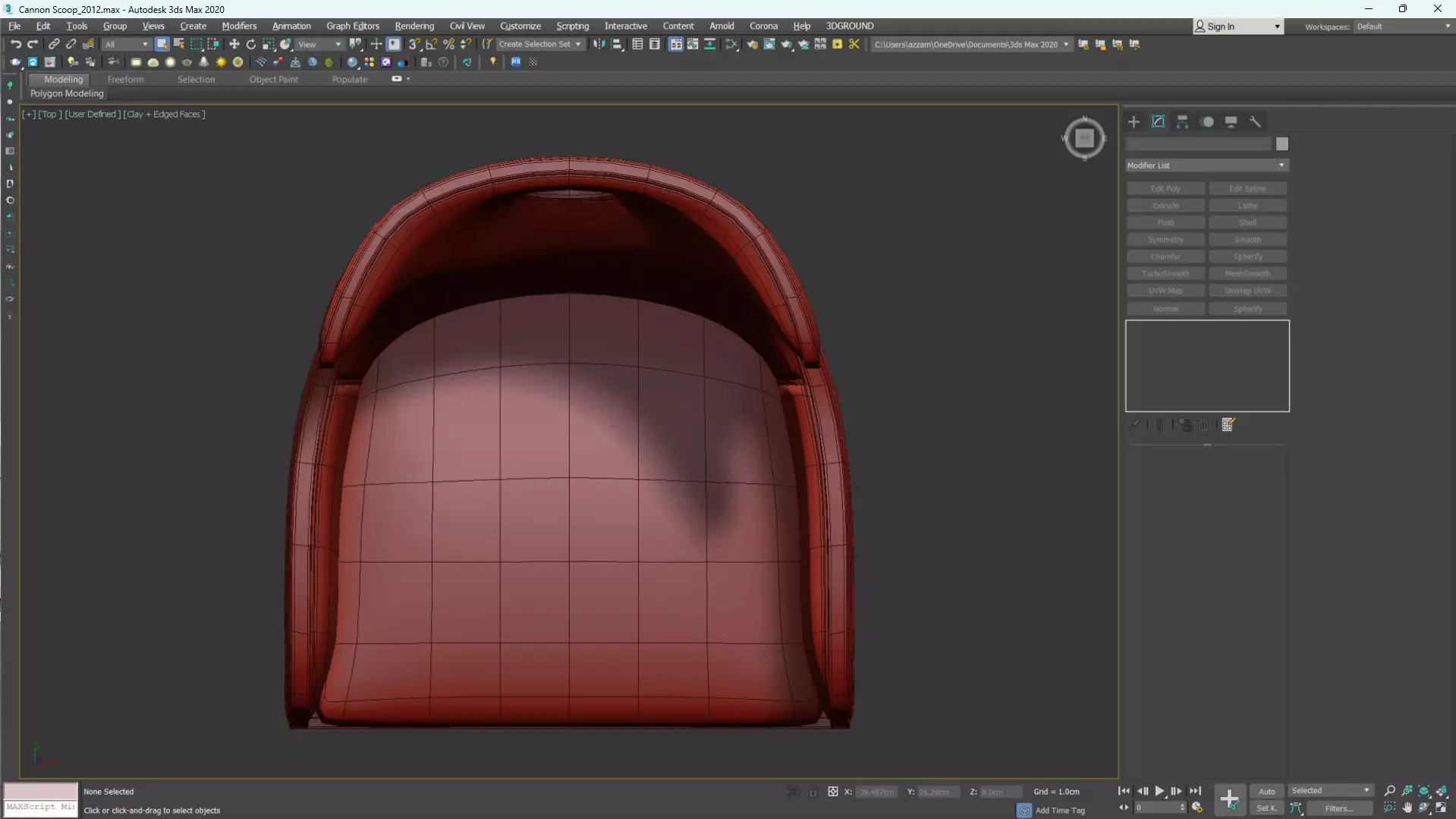 Cannon Scoop Low-poly 3D model_17