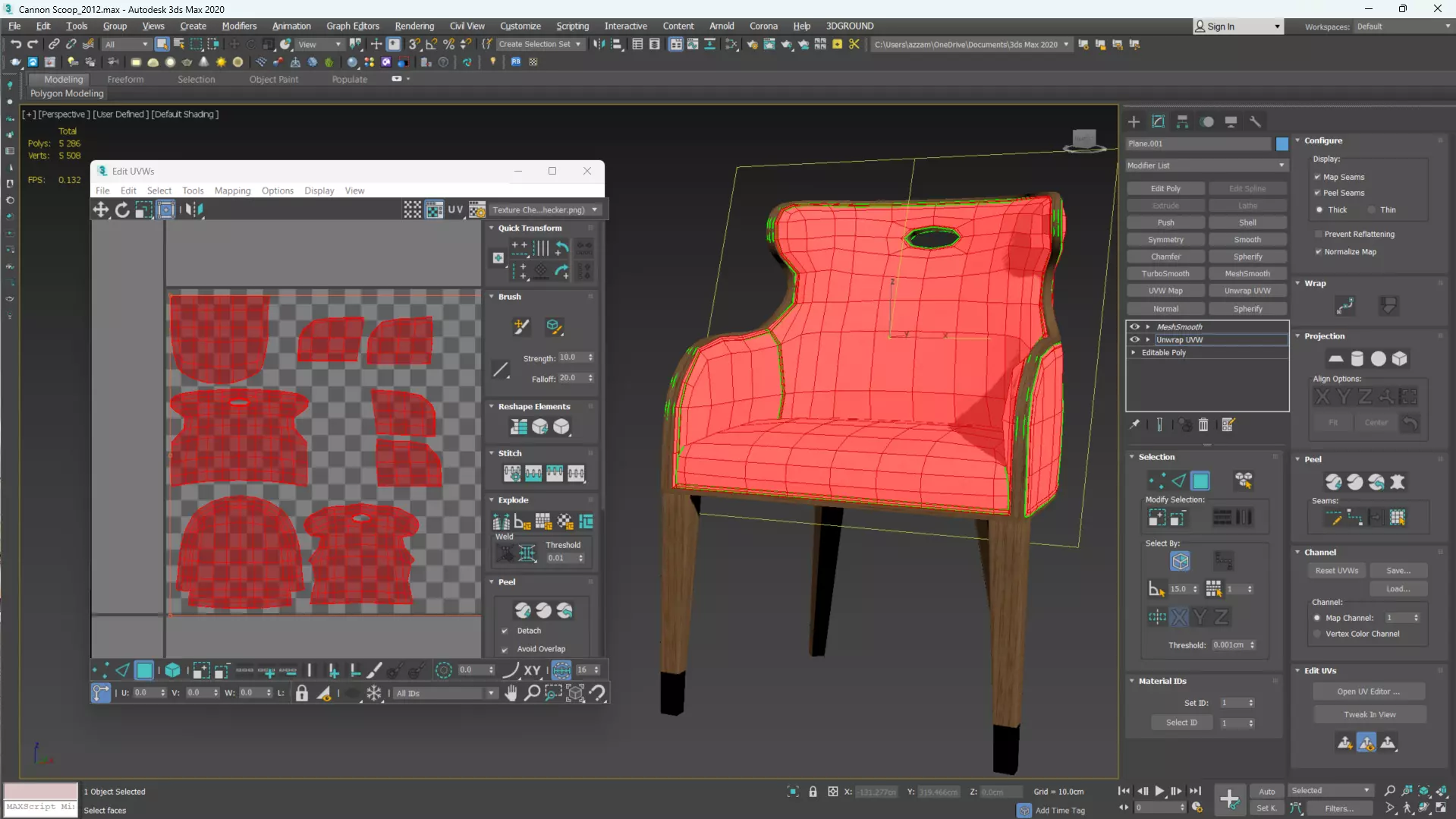 Cannon Scoop Low-poly 3D model_10