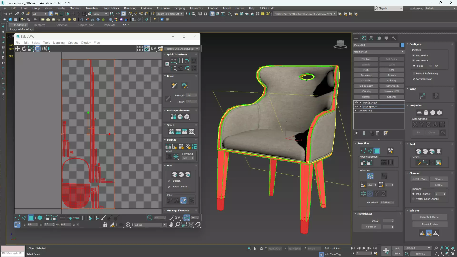 Cannon Scoop Low-poly 3D model_12