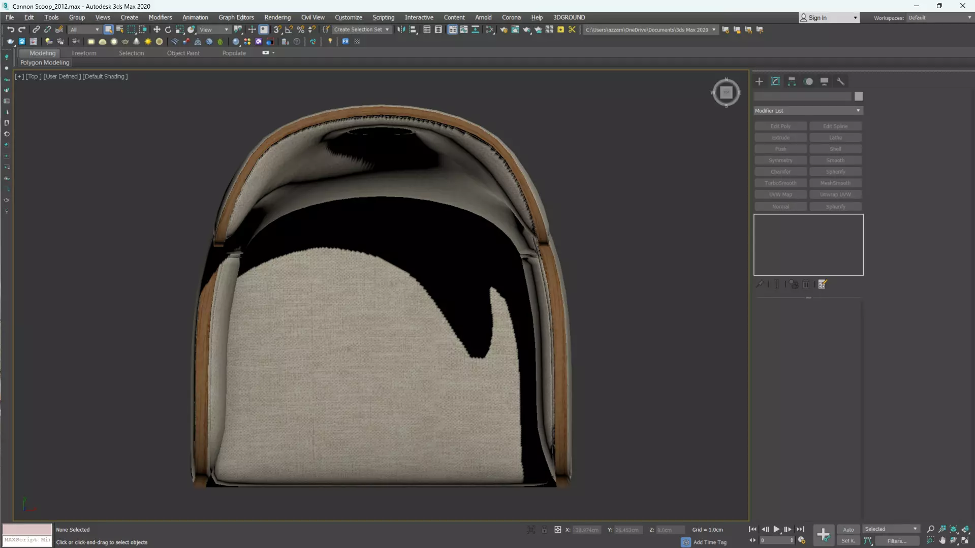 Cannon Scoop Low-poly 3D model_16