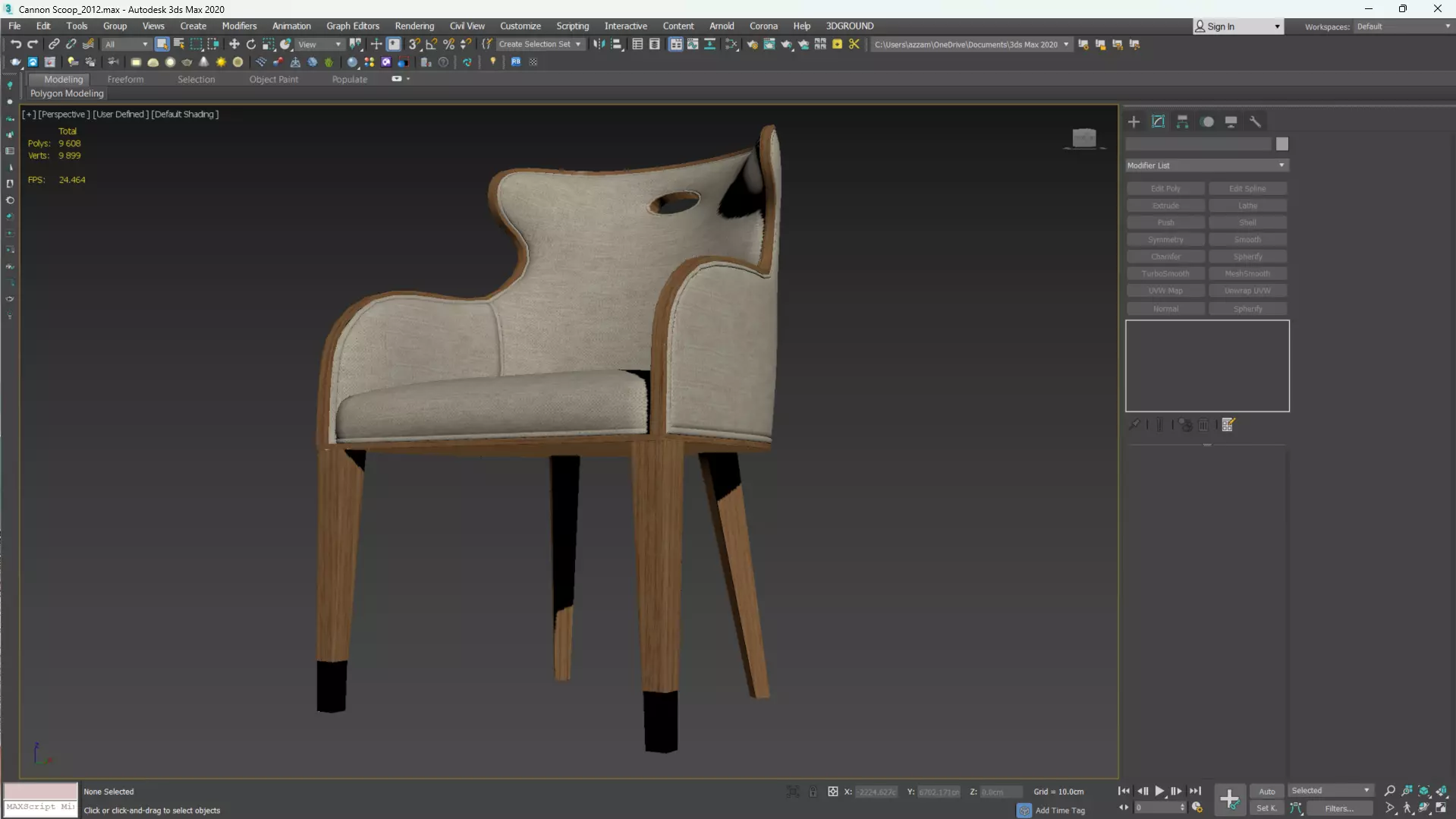 Cannon Scoop Low-poly 3D model_7