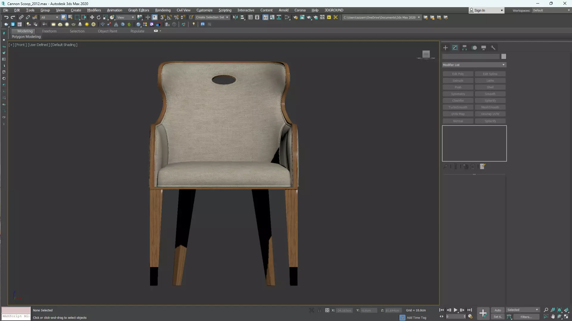 Cannon Scoop Low-poly 3D model_14