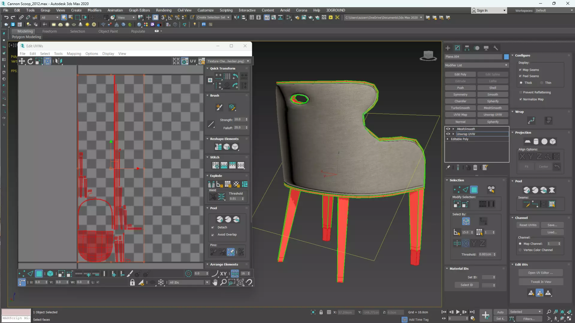 Cannon Scoop Low-poly 3D model_13
