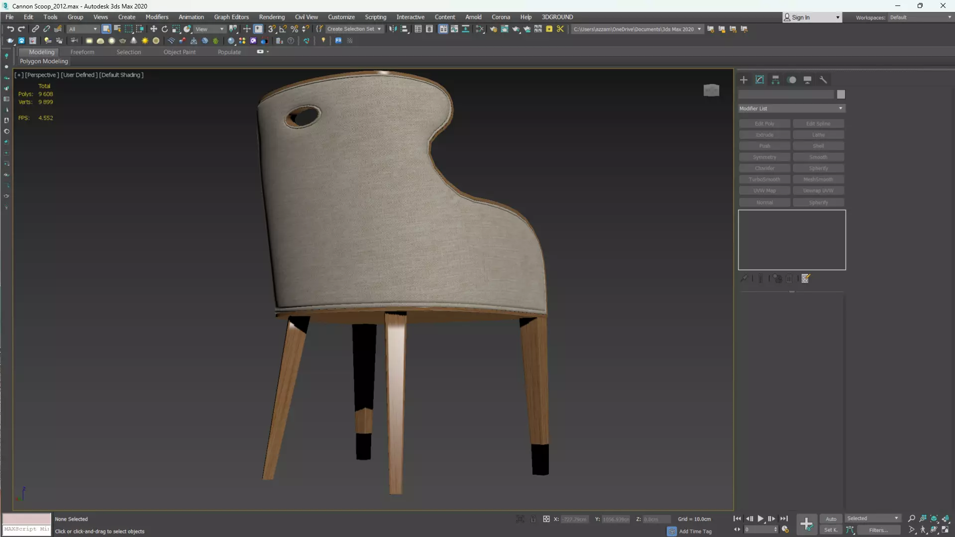 Cannon Scoop Low-poly 3D model_6
