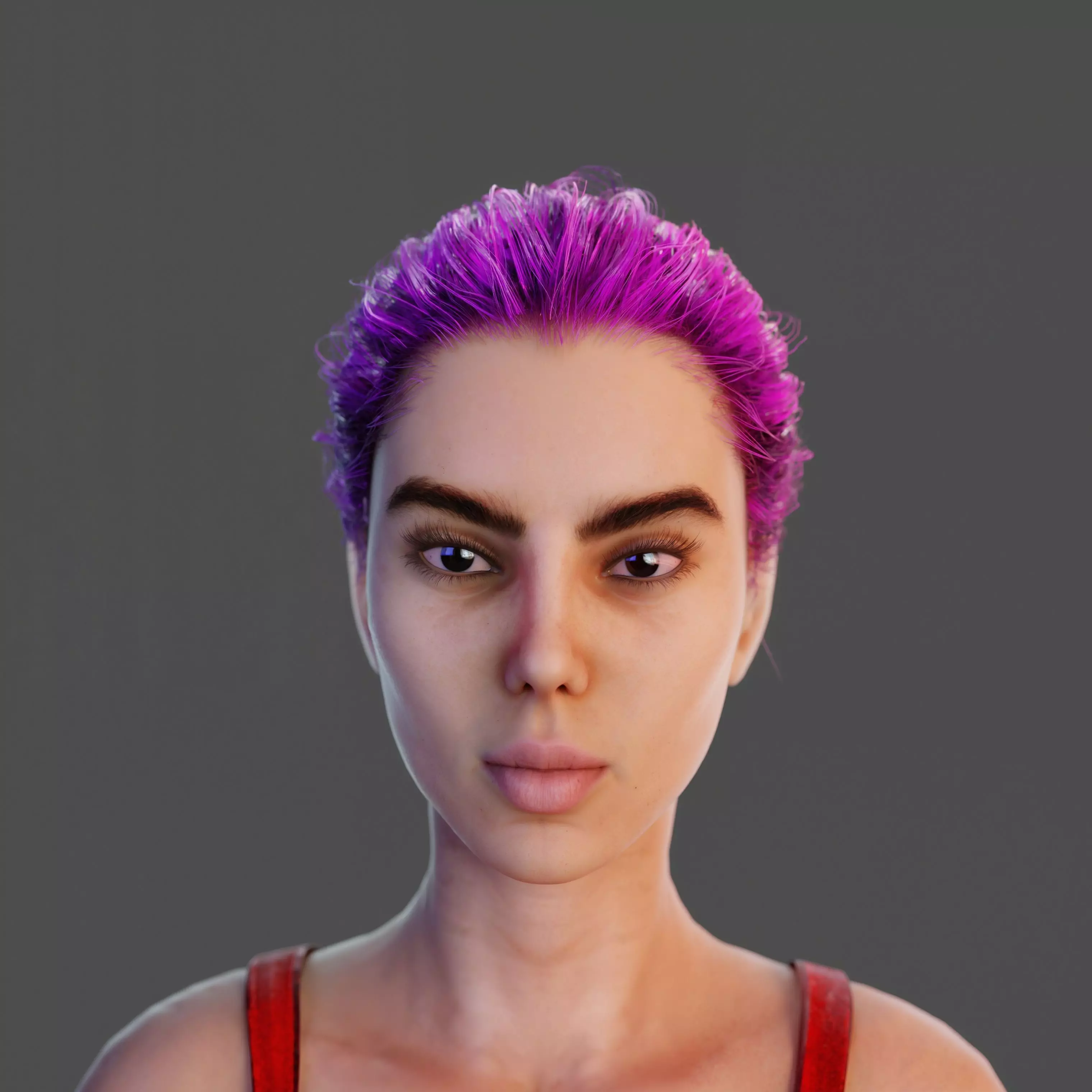 Aurelia - Female 3D Character Model Low-poly 3D model_0