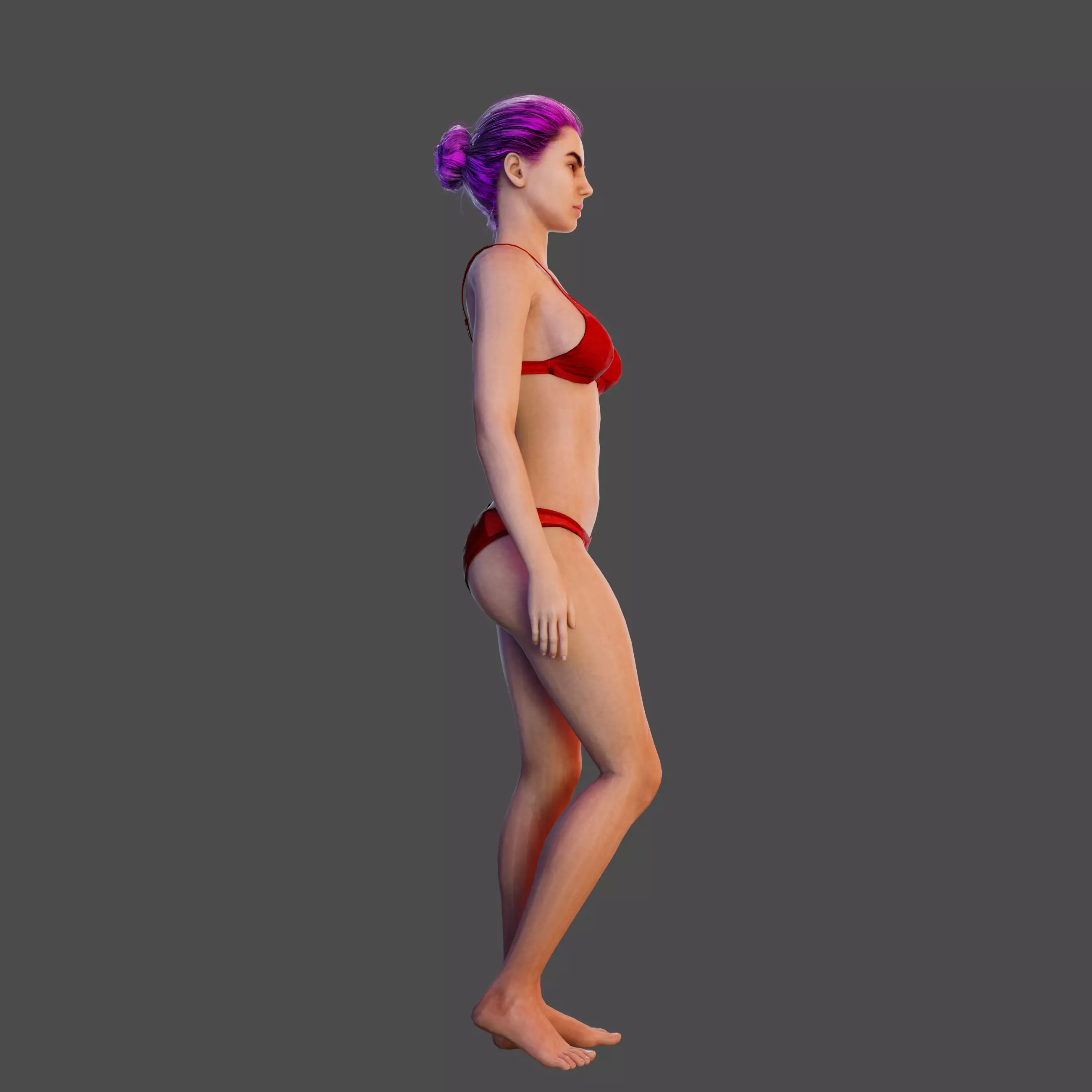 Aurelia - Female 3D Character Model Low-poly 3D model_2