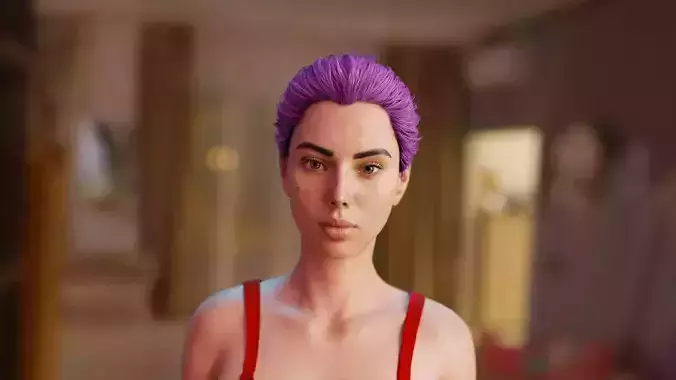 Aurelia - Realistic Female 3D Character Model Low-poly 3D model
