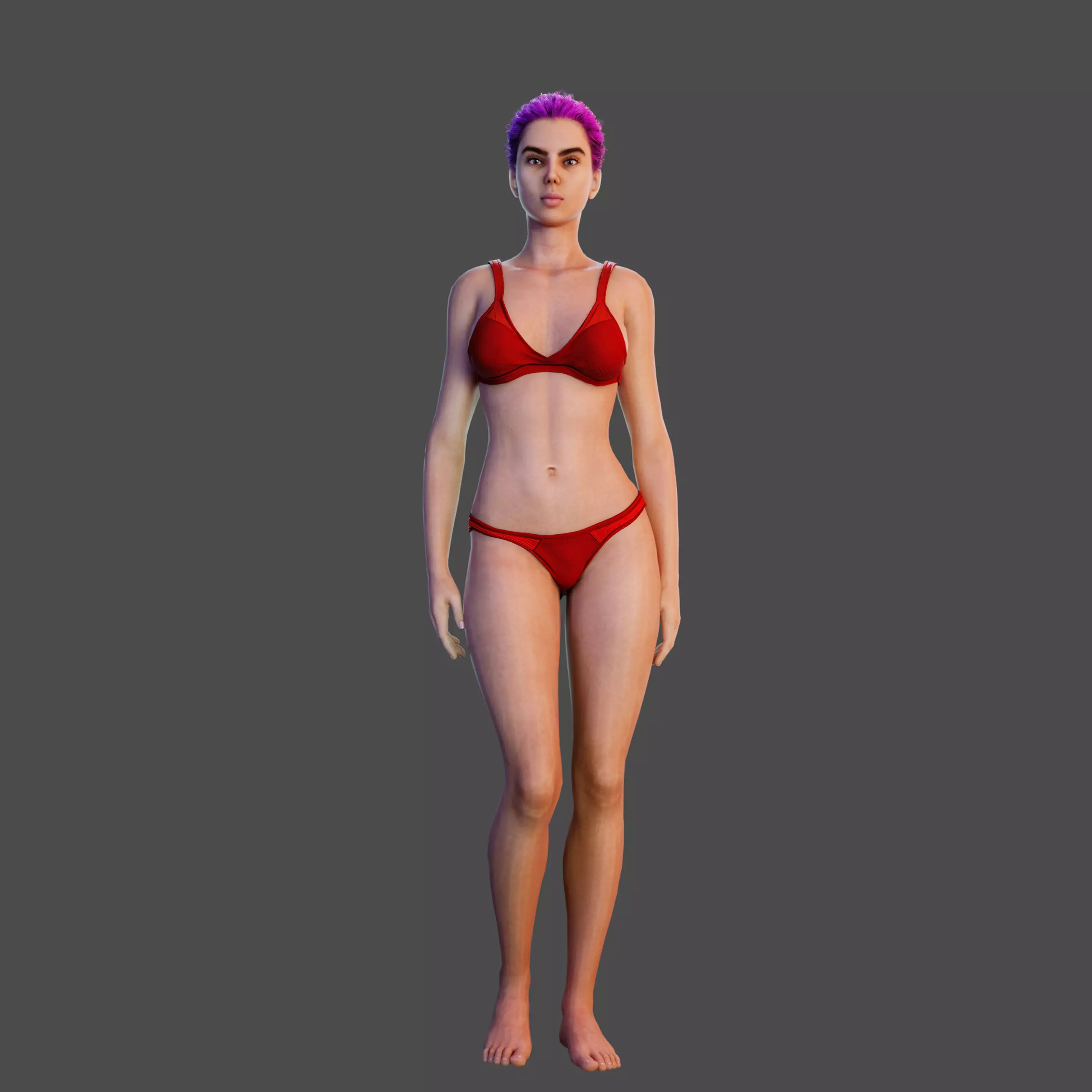 Aurelia - Female 3D Character Model Low-poly 3D model_1