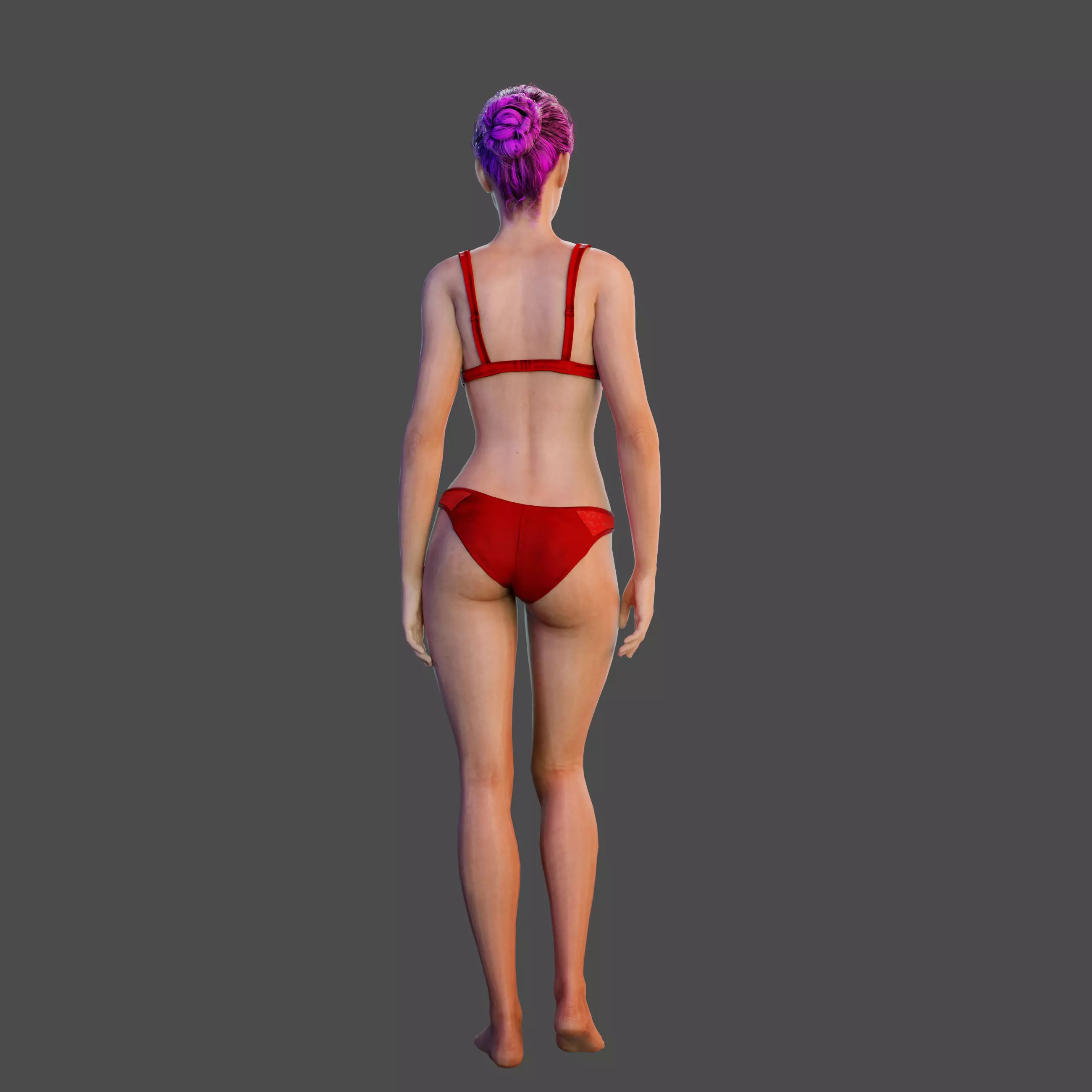 Aurelia - Female 3D Character Model Low-poly 3D model_3